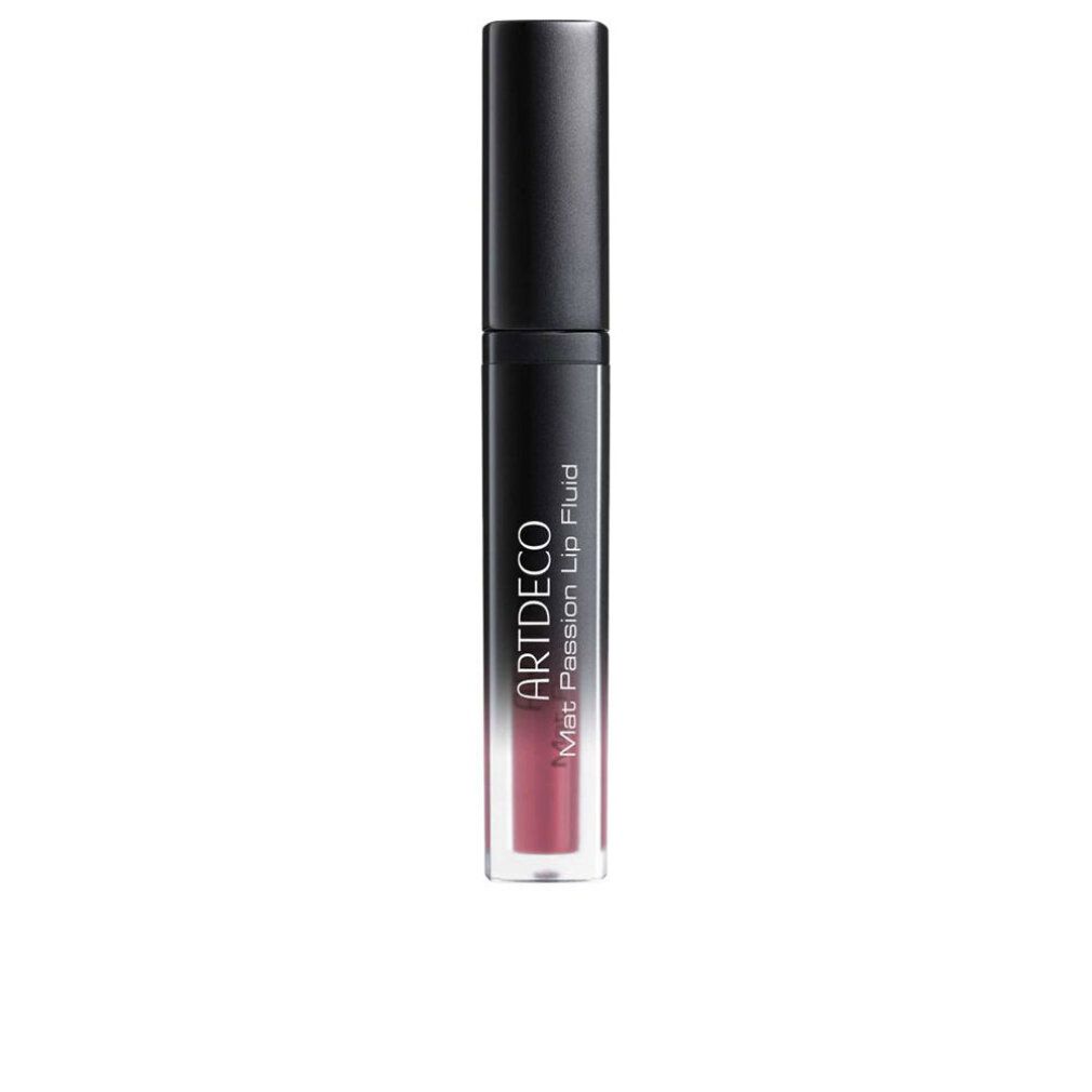 Artdeco Mat Passion Lip Fluid. Tappo nero, tubo trasparente. Prodotto in piedi.