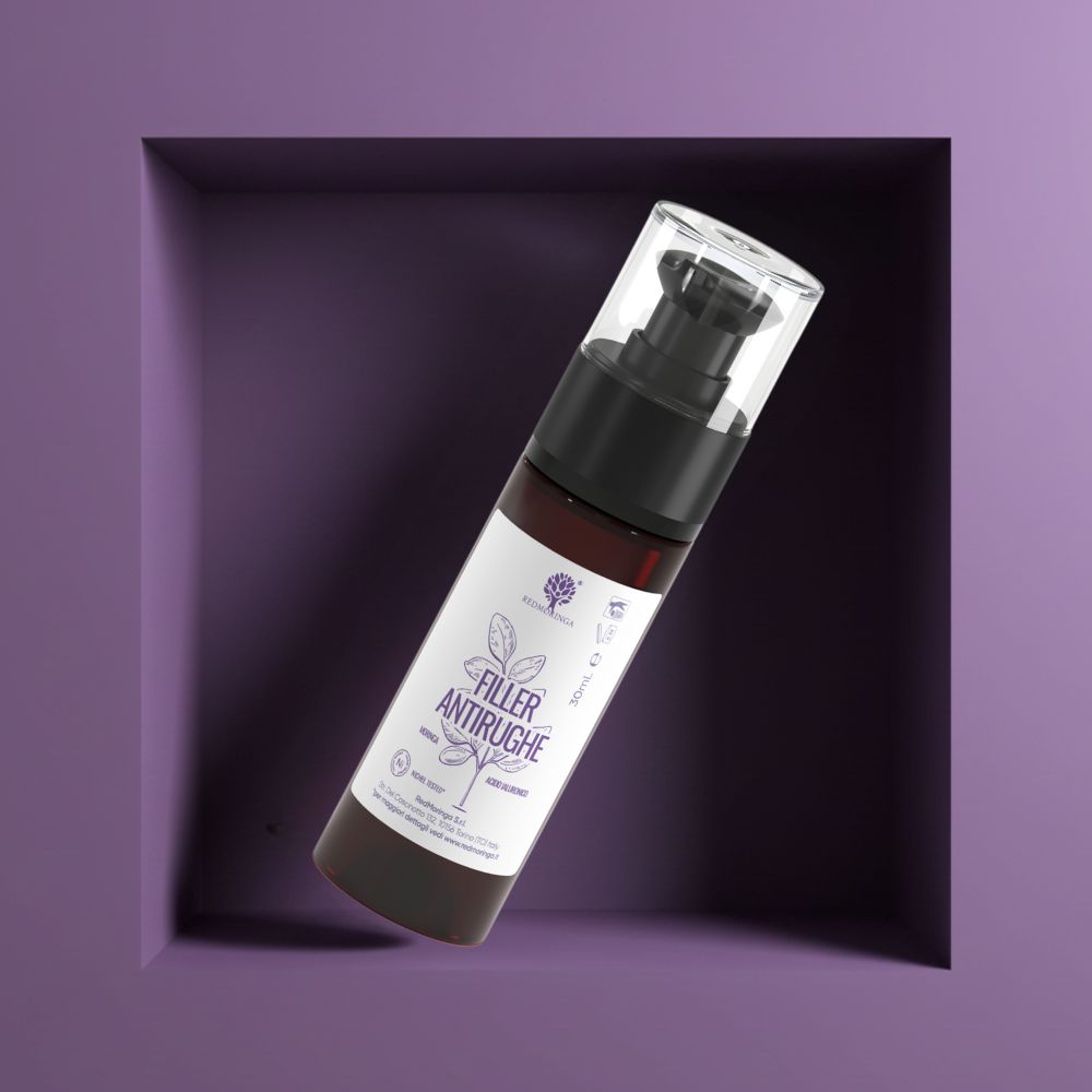 RedMoringa Siero Antirughe Effetto Filler Immediato con Acido Ialuronico e Moringa