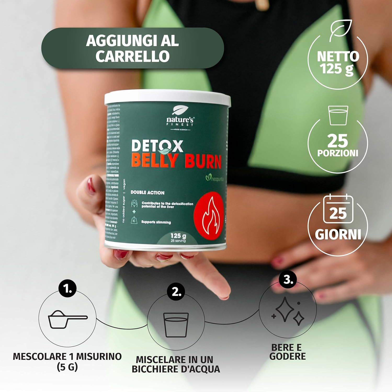 Nature's Finest Detox Belly Burn Formula disintossicante dimagrante 2 in 1