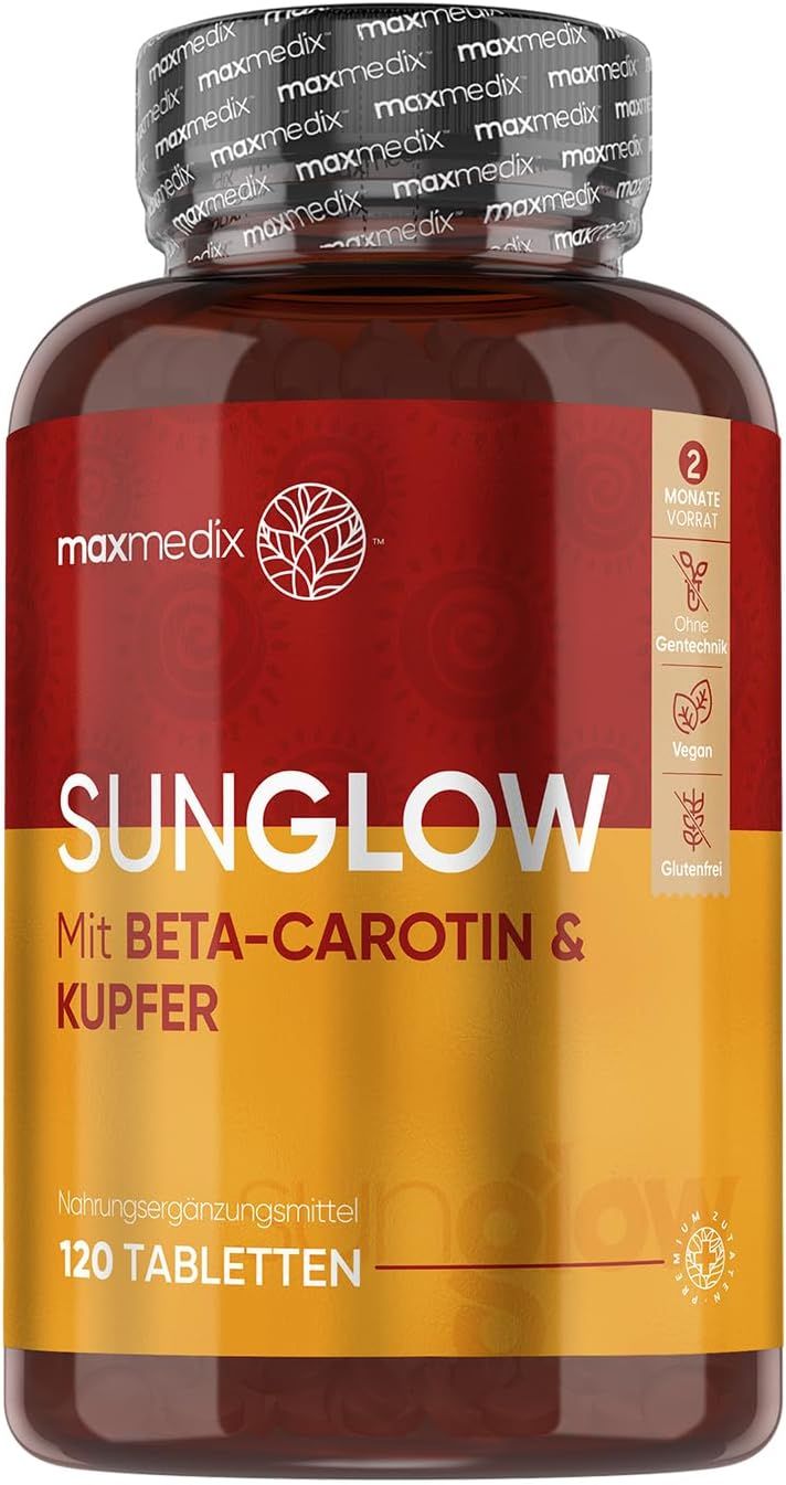 maxmedix Compresse Sunglow con beta-carotene