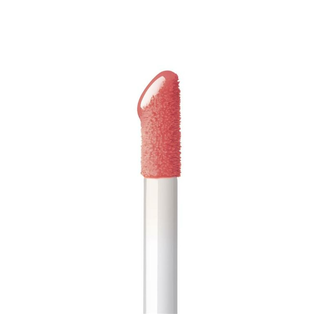 Applicatore per Hydra Lip Booster. Stelo bianco con punta rosa. Punta rosa con prodotto. Primo piano.