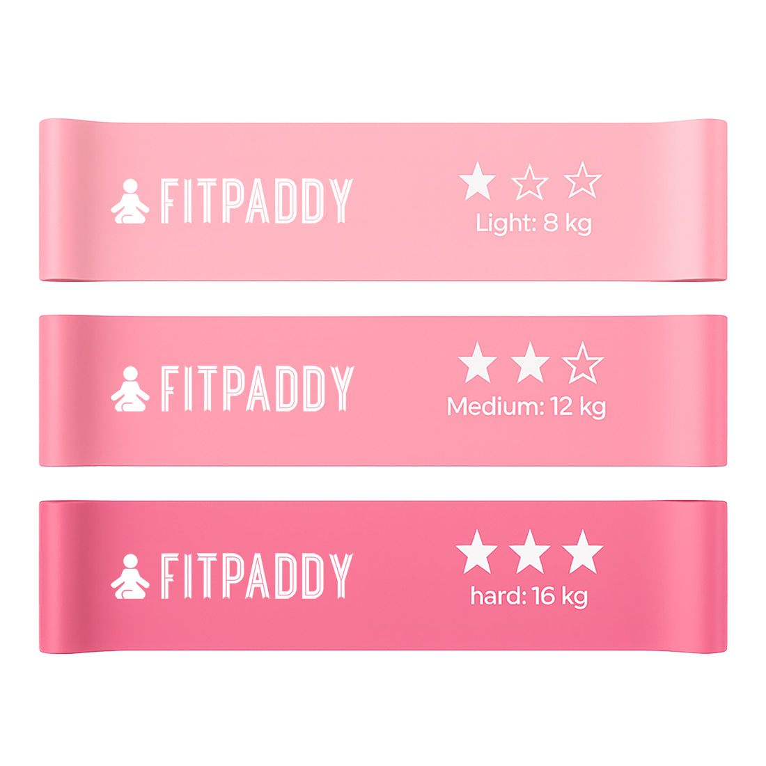 Elastici Fitness Rosa - kit 3 pezzi