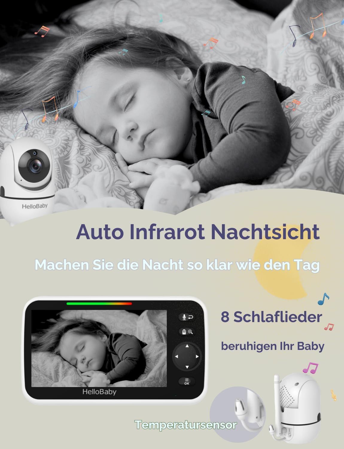 Baby monitor con telecamera HelloBaby