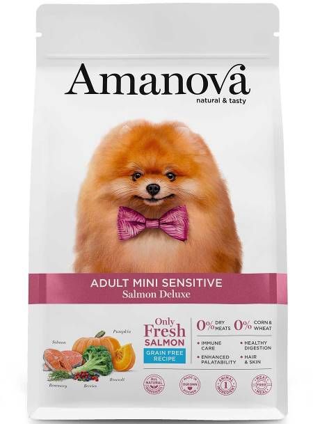 amanova adult mini sensitive dog salmon deluxe
