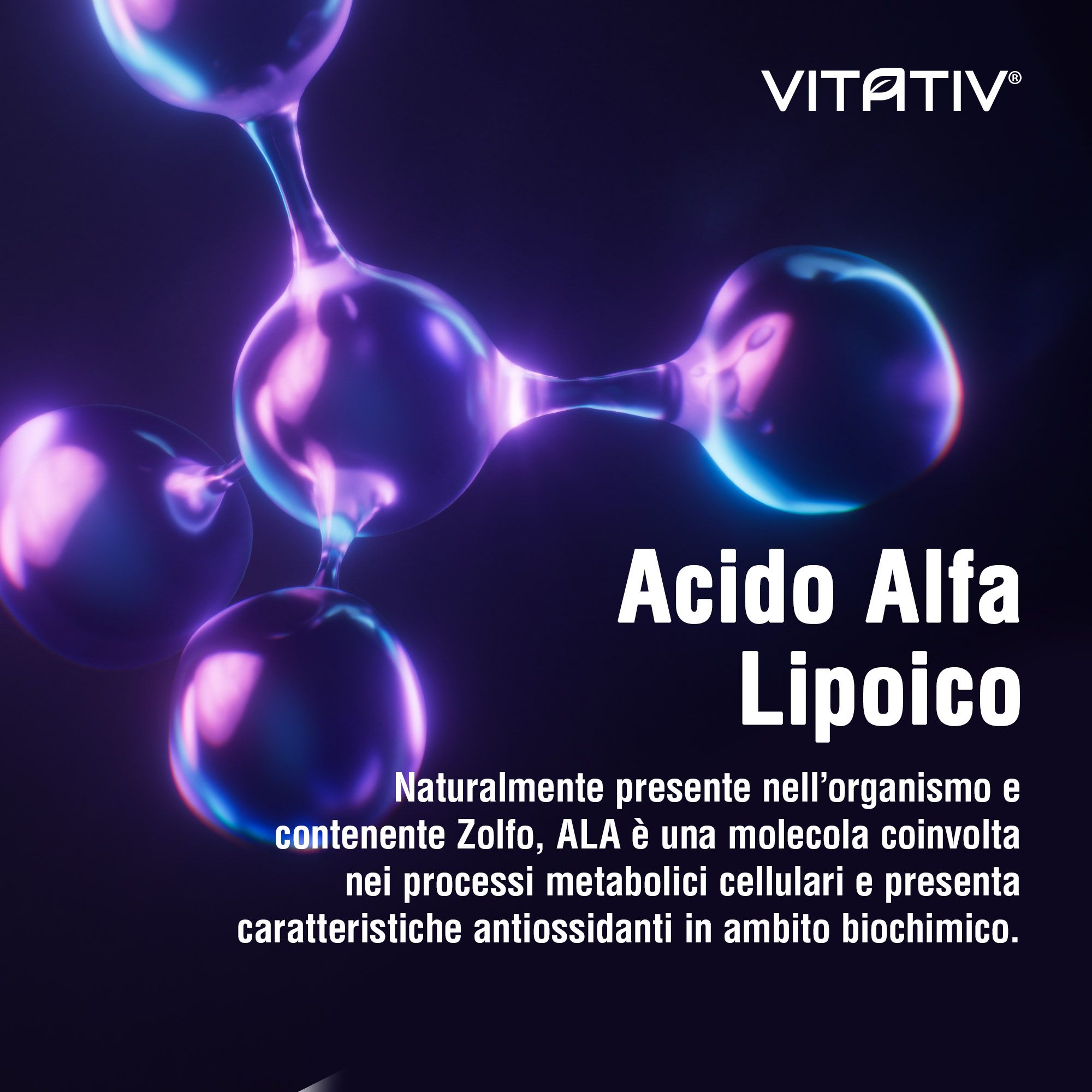 VITATIV® Acido Alfa Lipoico ALA con Vitamina C e Zinco - Capsule Vegetali