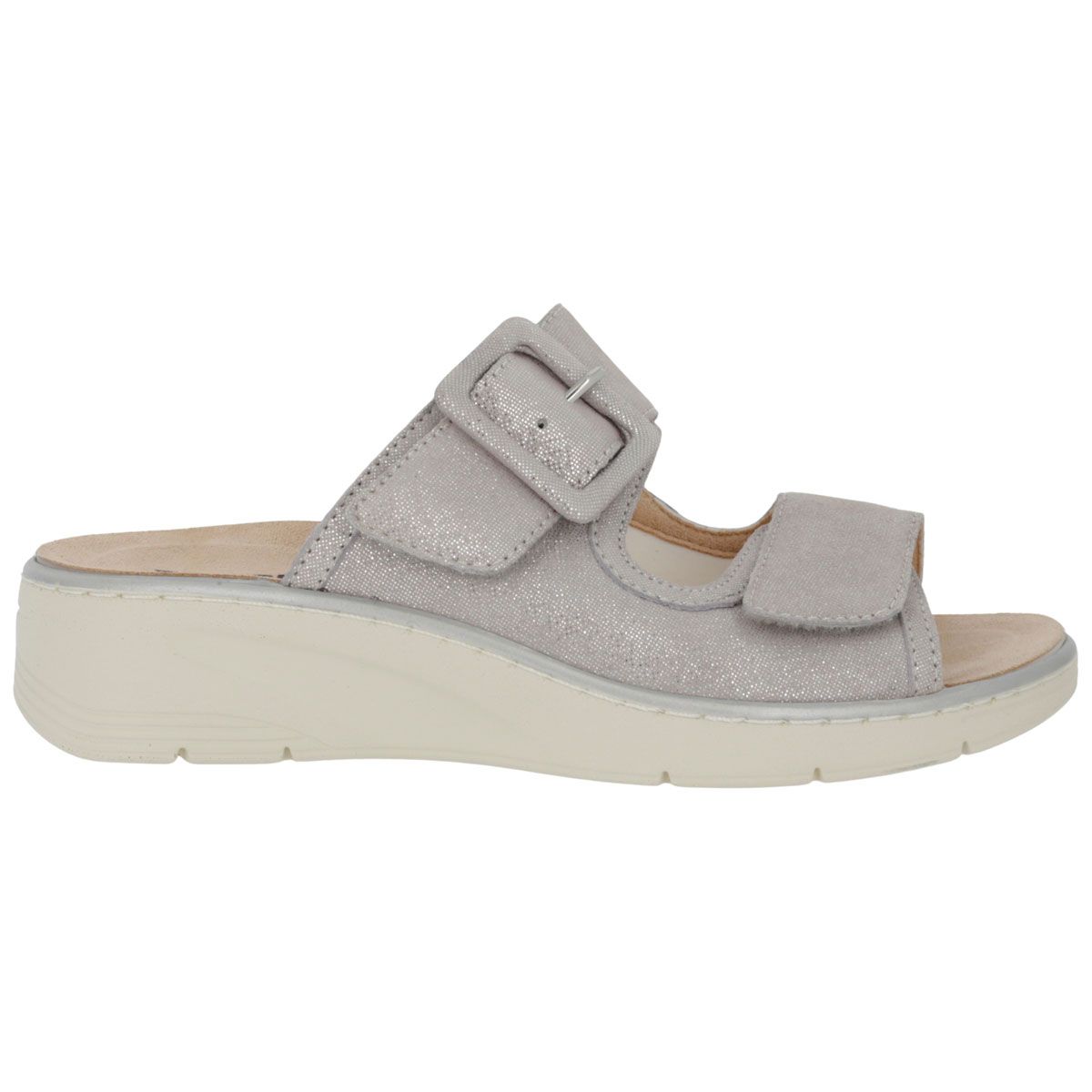 Hergos H5800 - Sabot in pelle e tessuto elasticizzato con plantare estraibile