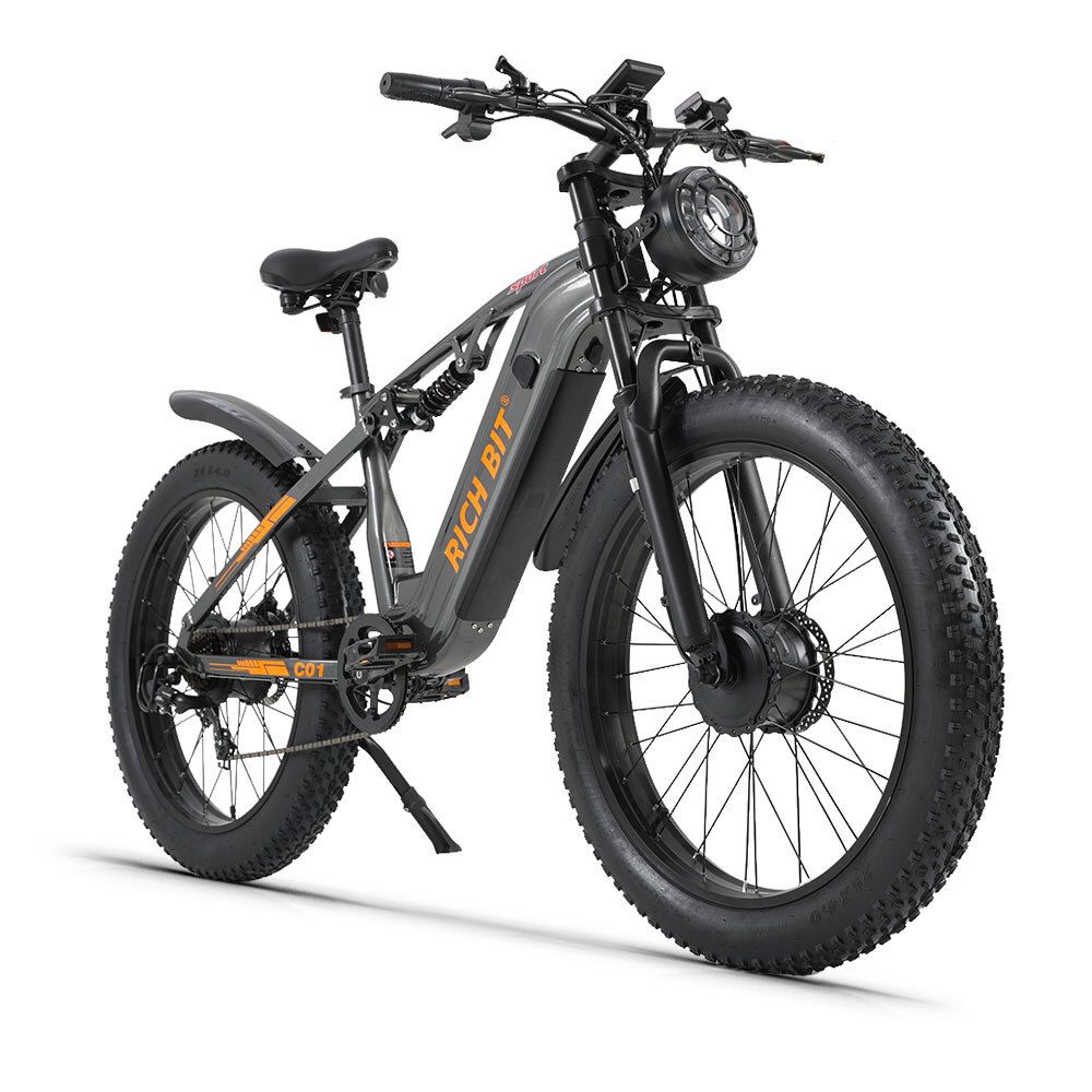 RICH BIT C01 Mountain bike elettrica, batteria da 48 V 20 Ah, sospensioni complete
