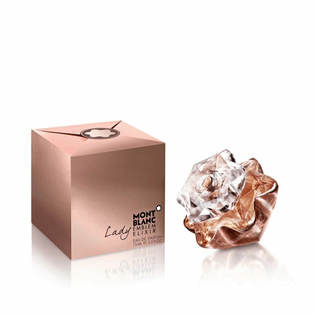 Flacone di profumo e confezione. Flacone a forma di stella, rosa-oro. Confezione rosa con logo.