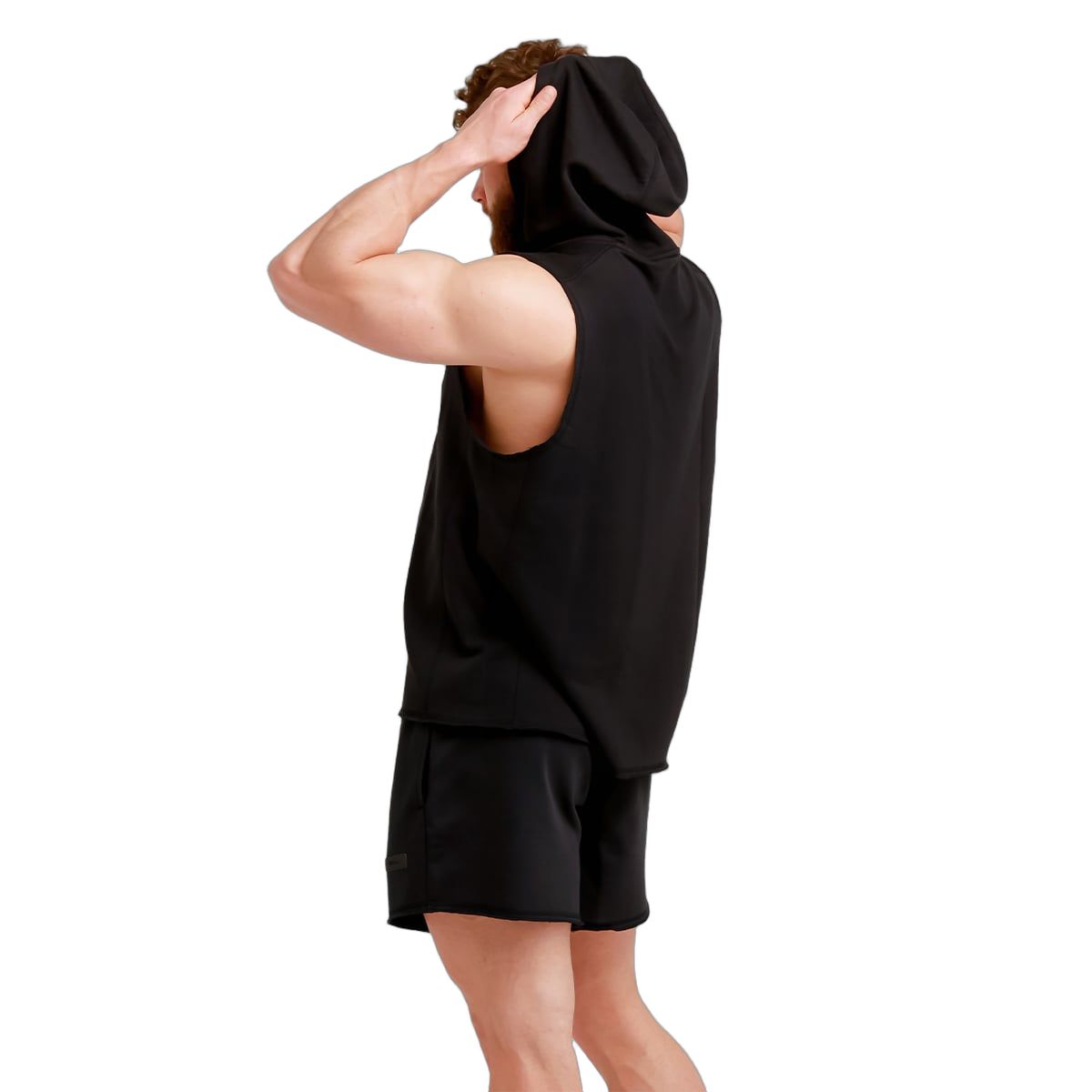 GymBeam Gilet uomo Unity regular fit con cappuccio senza maniche nero