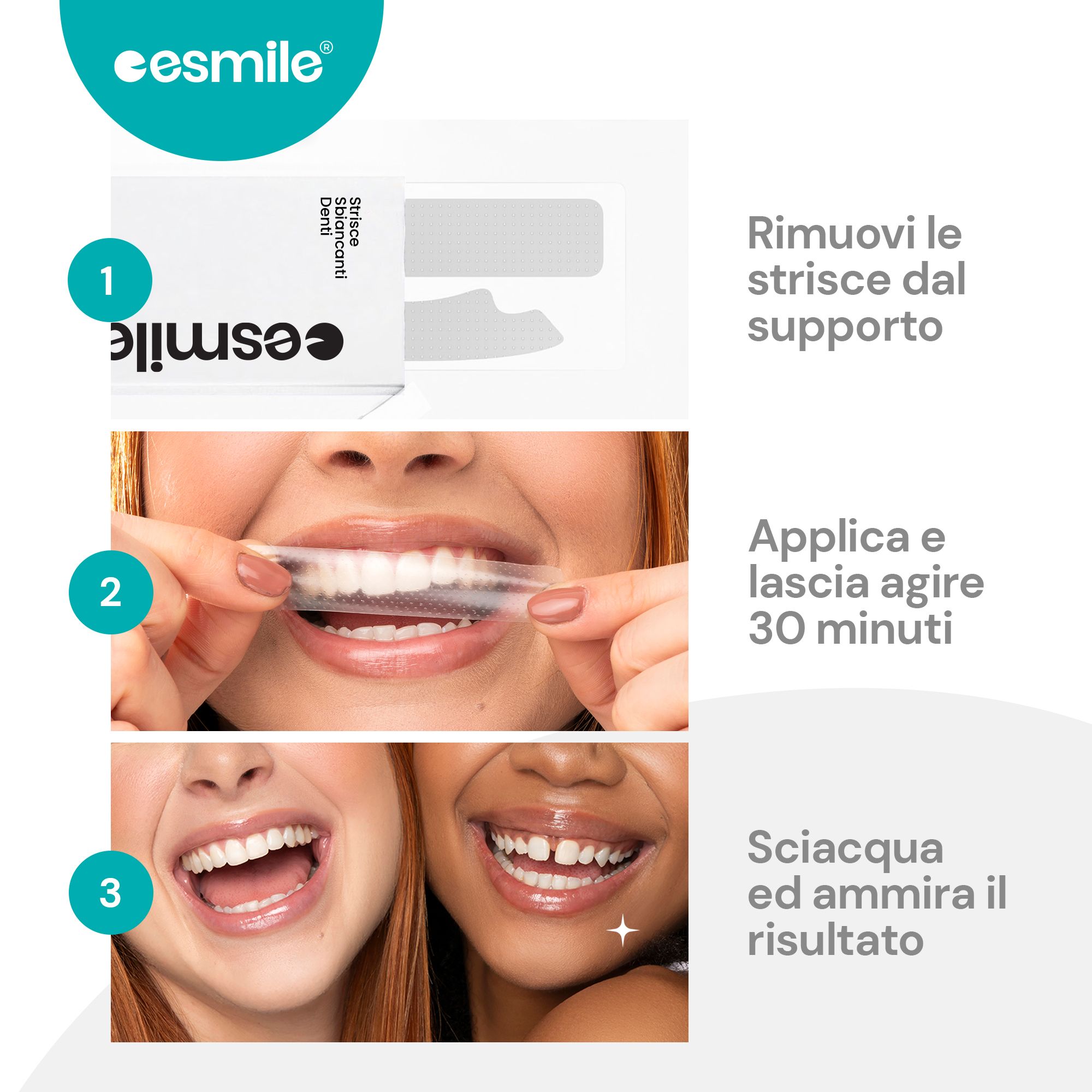 esmile - Strisce Sbiancanti Denti Menta