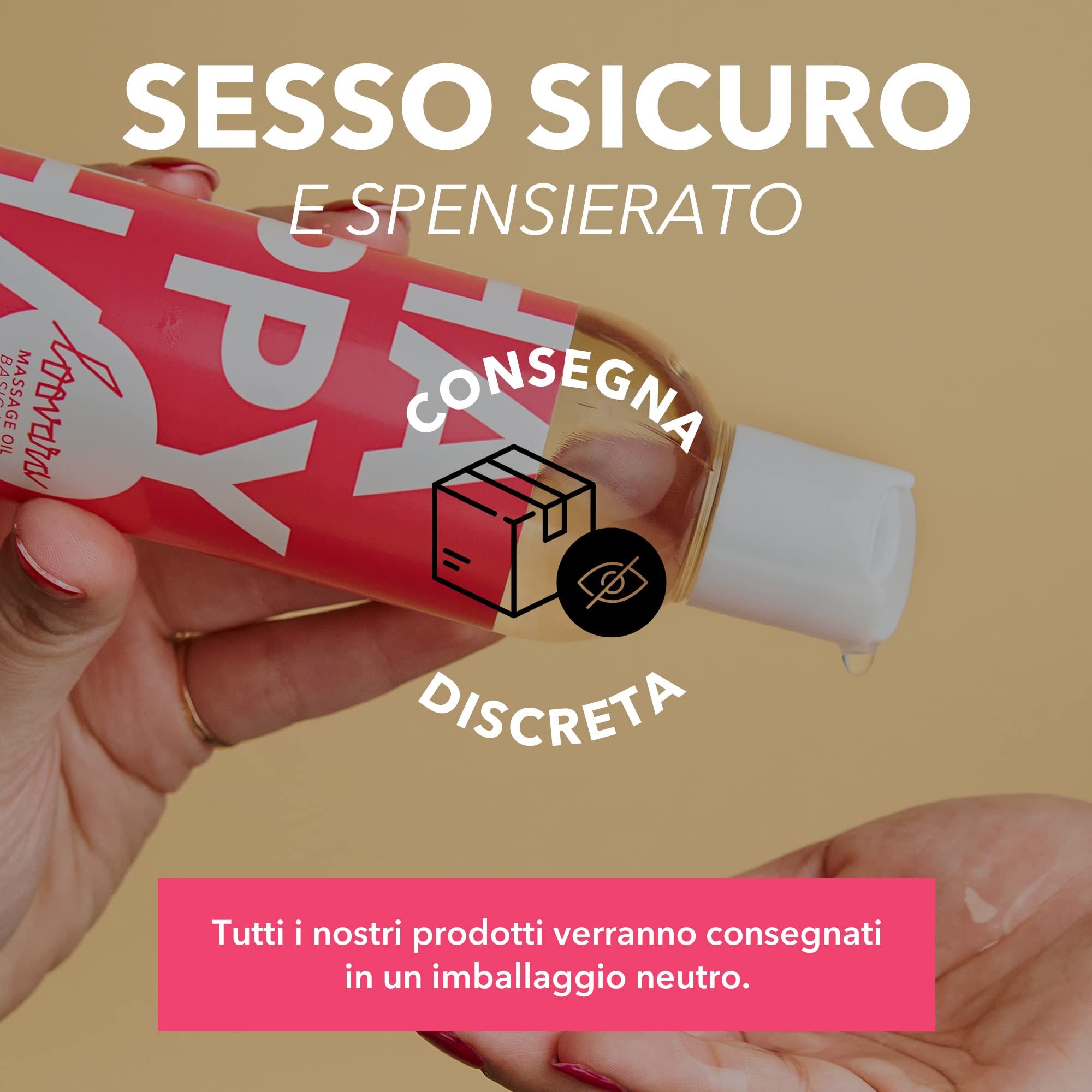 Flacone olio massaggio Loovara Happy Hand con scritta 'HAPPY HAND'.