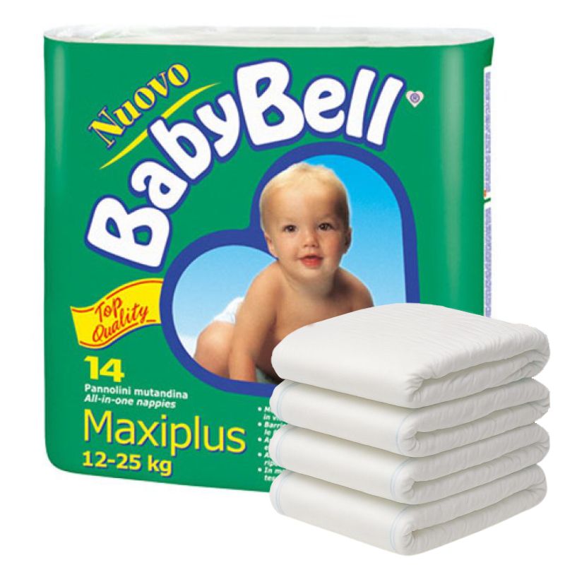 Medical Sud Baby Bell Pannolini Maxi Plus per bambini da 12 a 25 kg