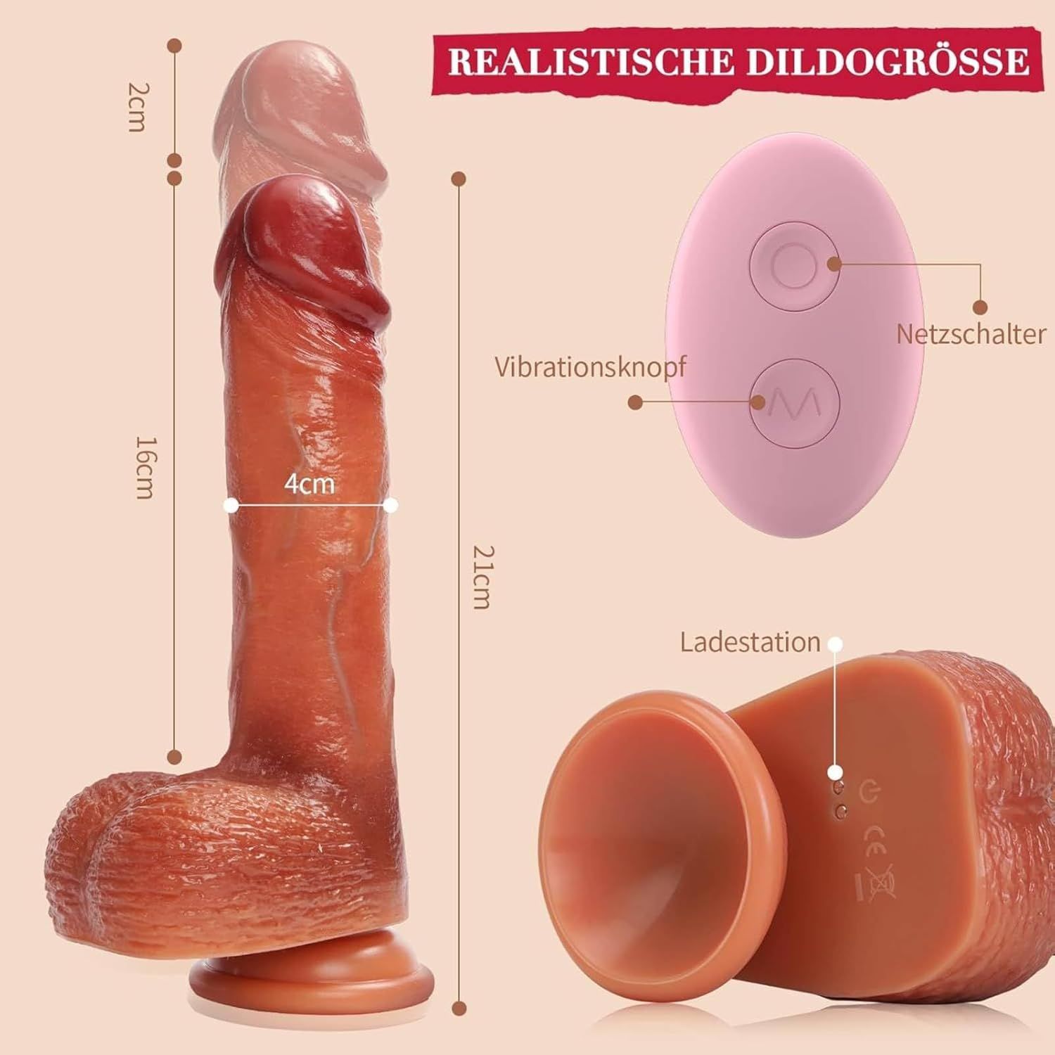 HIVEFUN Vibratore dildo, accessorio intimo