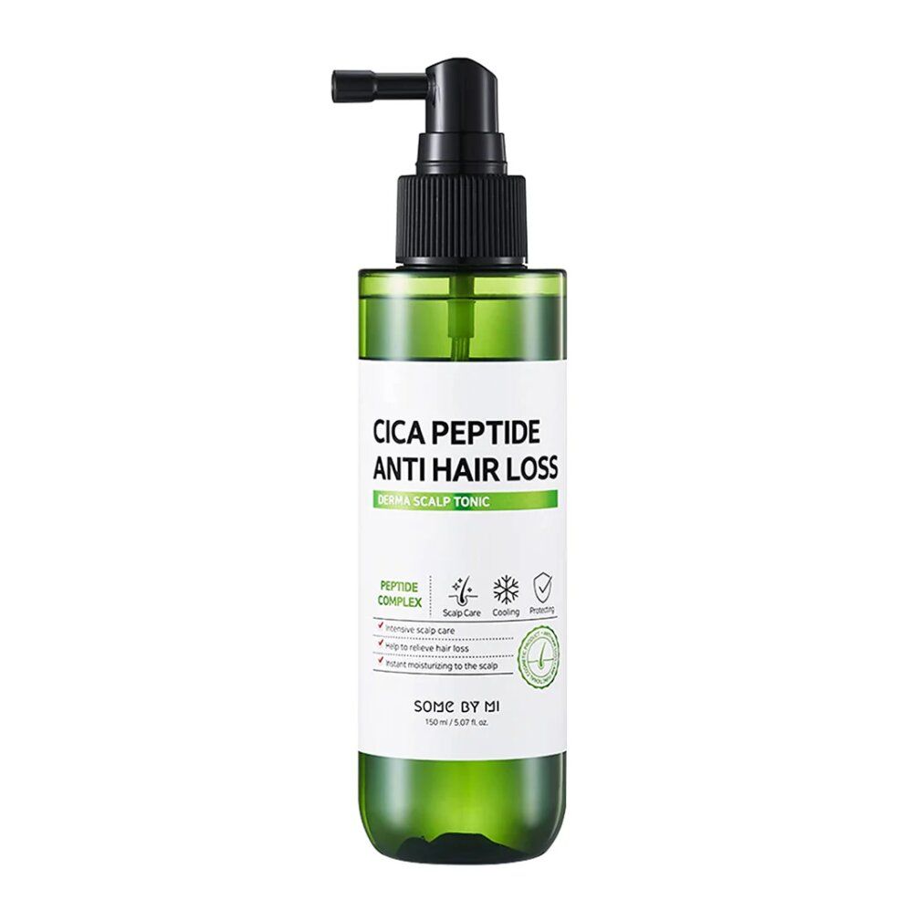 Flacone verde con erogatore a pompa: CICA PEPTIDE ANTI HAIR LOSS Scalp Tonic.