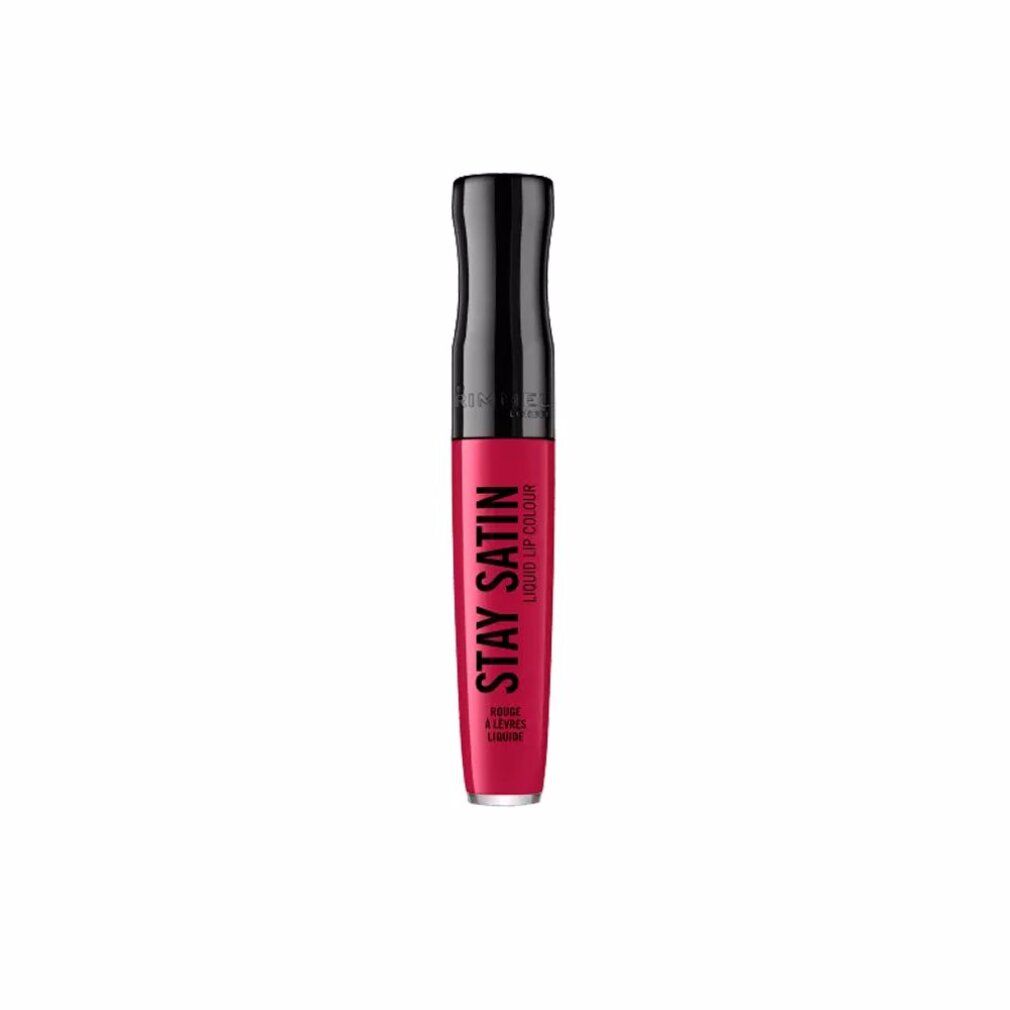 Rossetto liquido rosso chiuso. Scritta "STAY SATIN LIQUID LIP COLOUR".