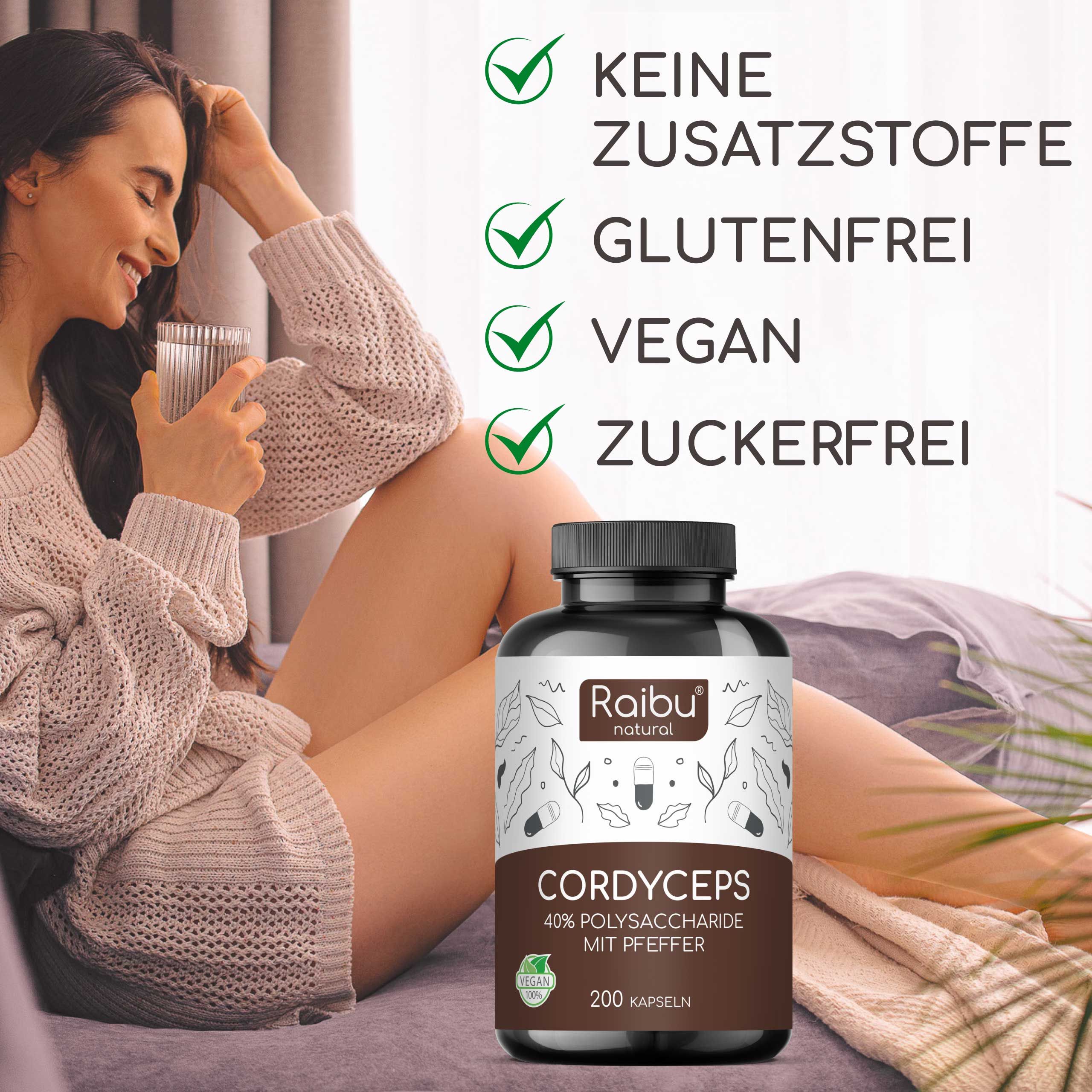 Cordyceps Capsule 700 mg Alto Dosaggio - RAIBU