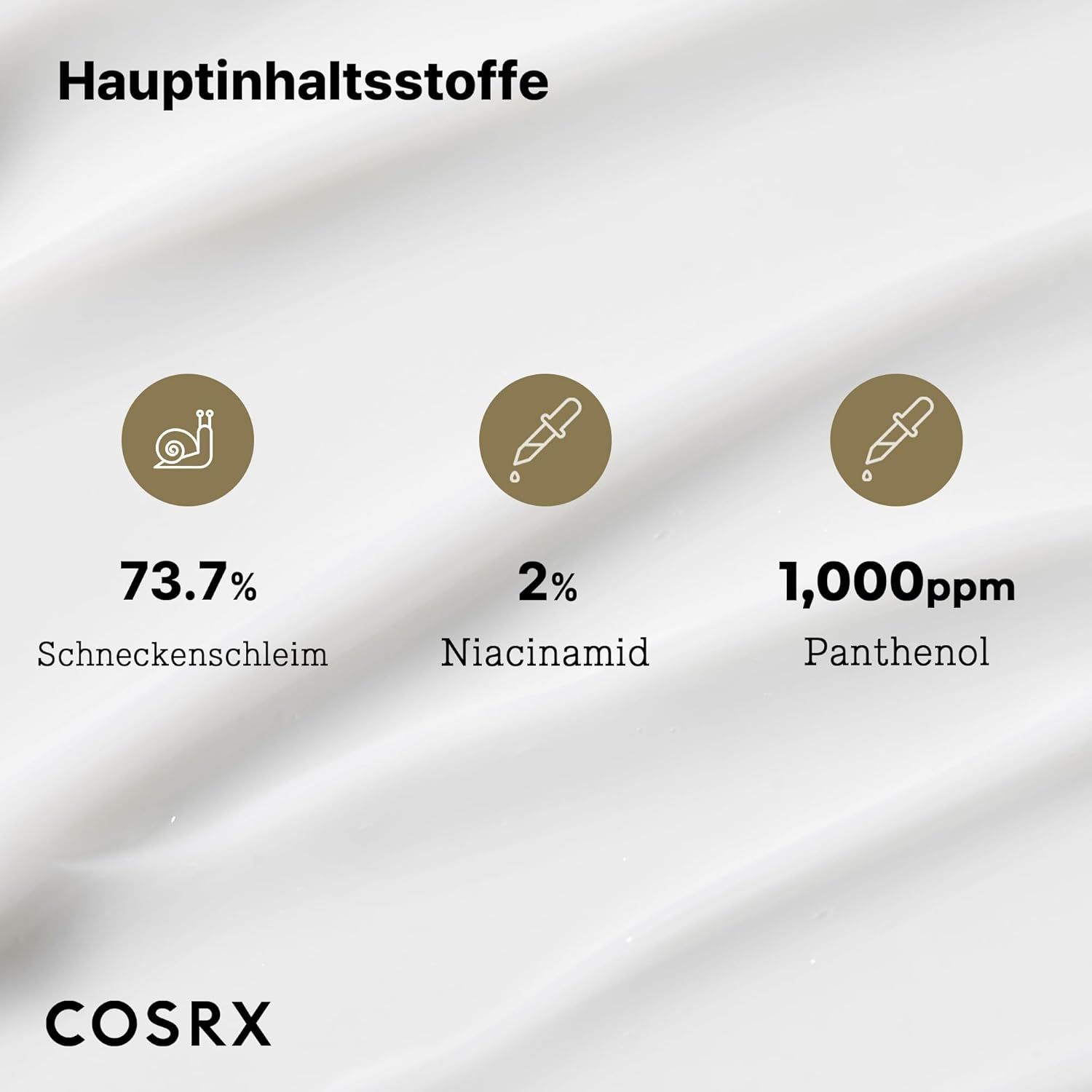 Flacone spray COSRX Advanced Snail Peptide Eye Cream con pompa nera e tappo trasparente.