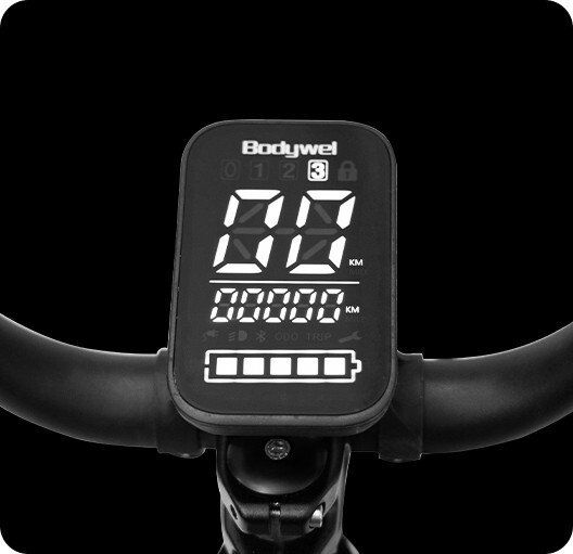 Bodywel D9 Bicicletta elettrica con display LED da 48 V 15 Ah e connettività app
