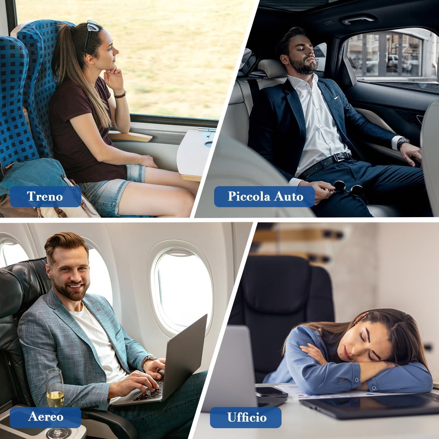 Cuscino cervicale Nourideaux grigio – viaggio in aereo
