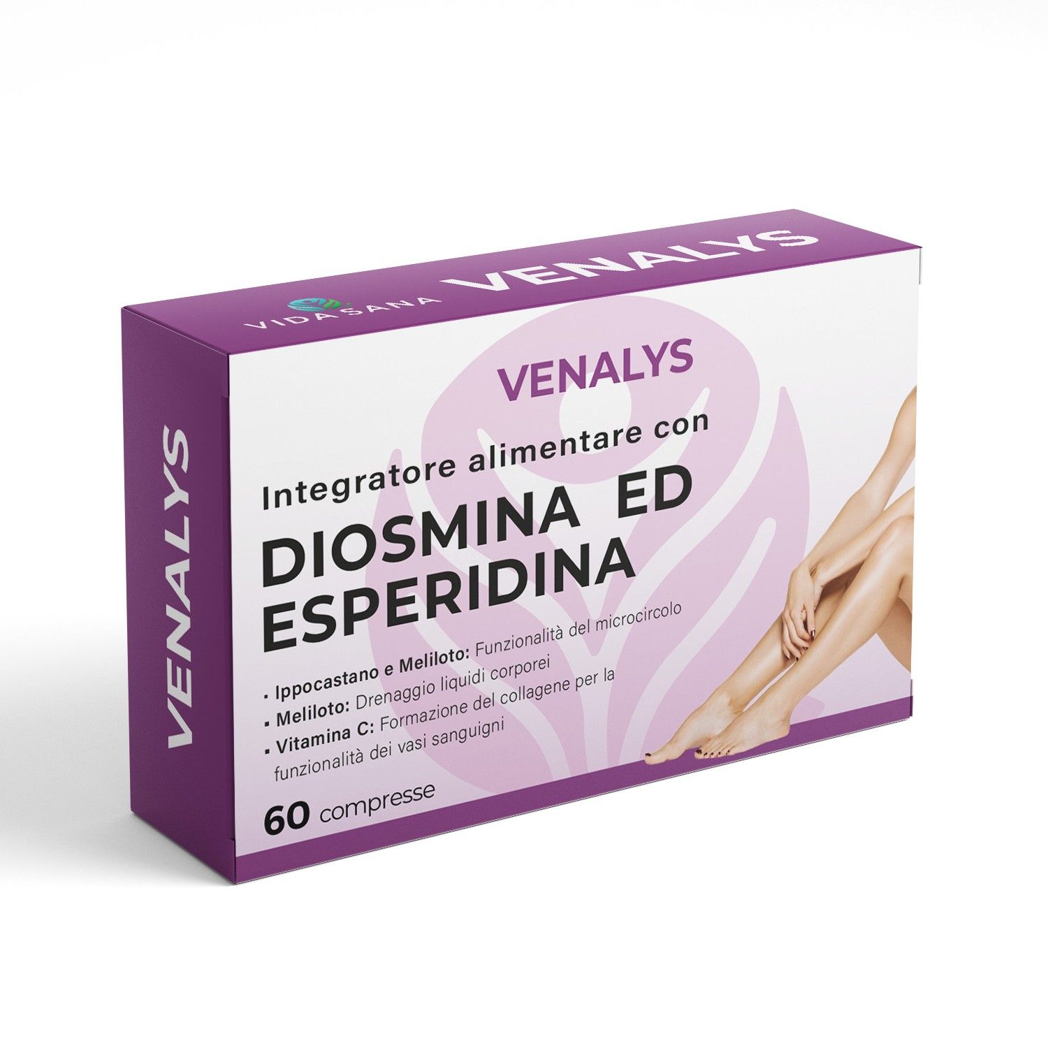 VIDASANA Venalys Diosmina ed Esperidina con Ippocastano, Meliloto e Vitamina C