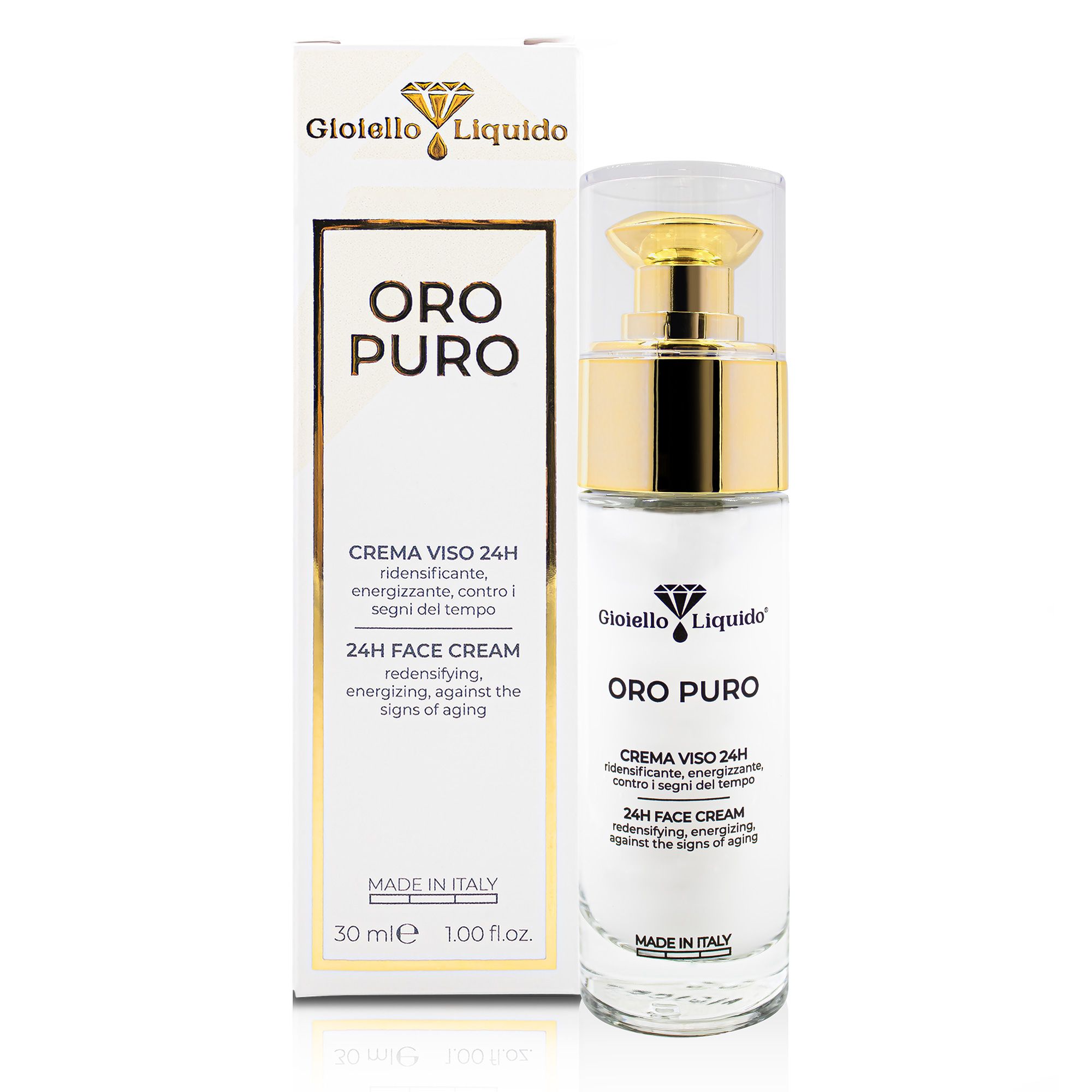 Gioiello Liquido Crema Viso 24H "Oro Puro"
