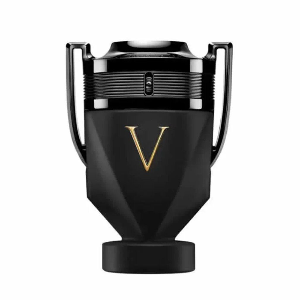 Flacone nero con "V" dorata. Tappo nero e dettagli argentati. Forma di coppa.