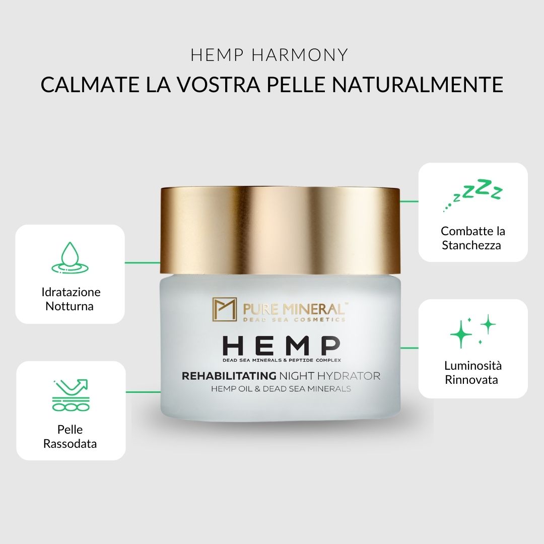 Pure Mineral - Idratante Notte Rigenerante Canapa