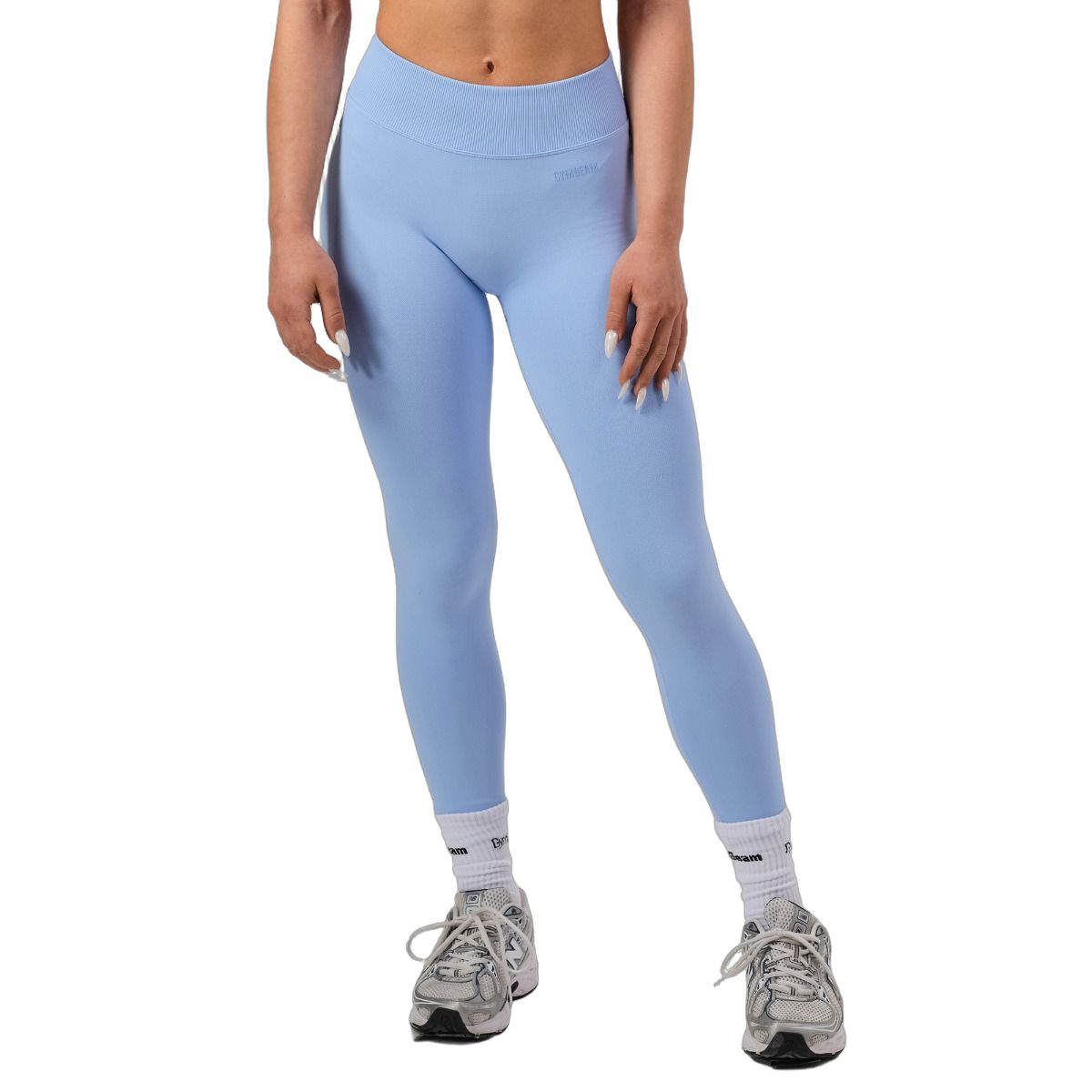GymBeam Leggings donna Seamless NEO Sky a vita alta in nylon ed elastan