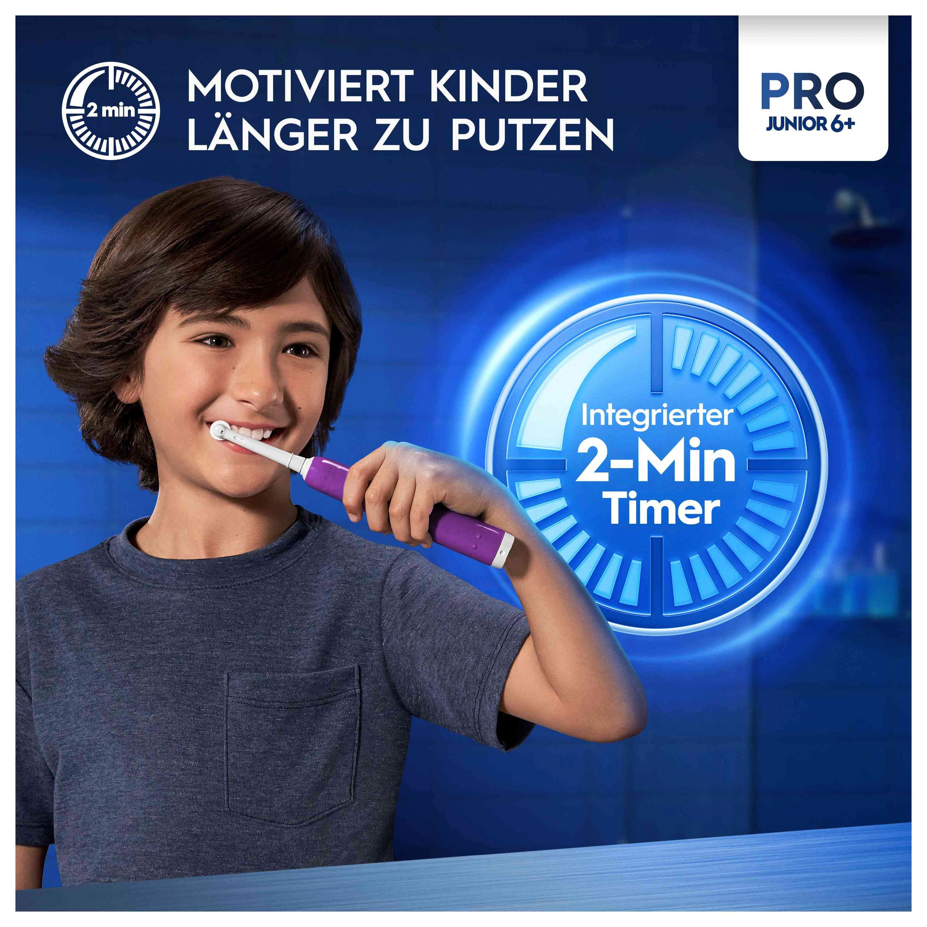 Oral-B Junior 8006540742891 spazzolino elettrico Bambino Spazzolino rotante Viola
