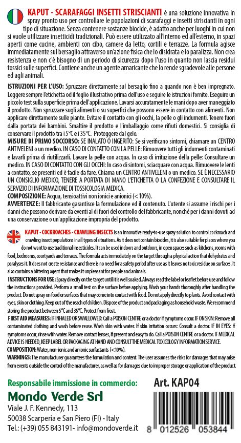 Mondo Verde - Kaput! Scarafaggi Insetti Striscianti (KAP04)