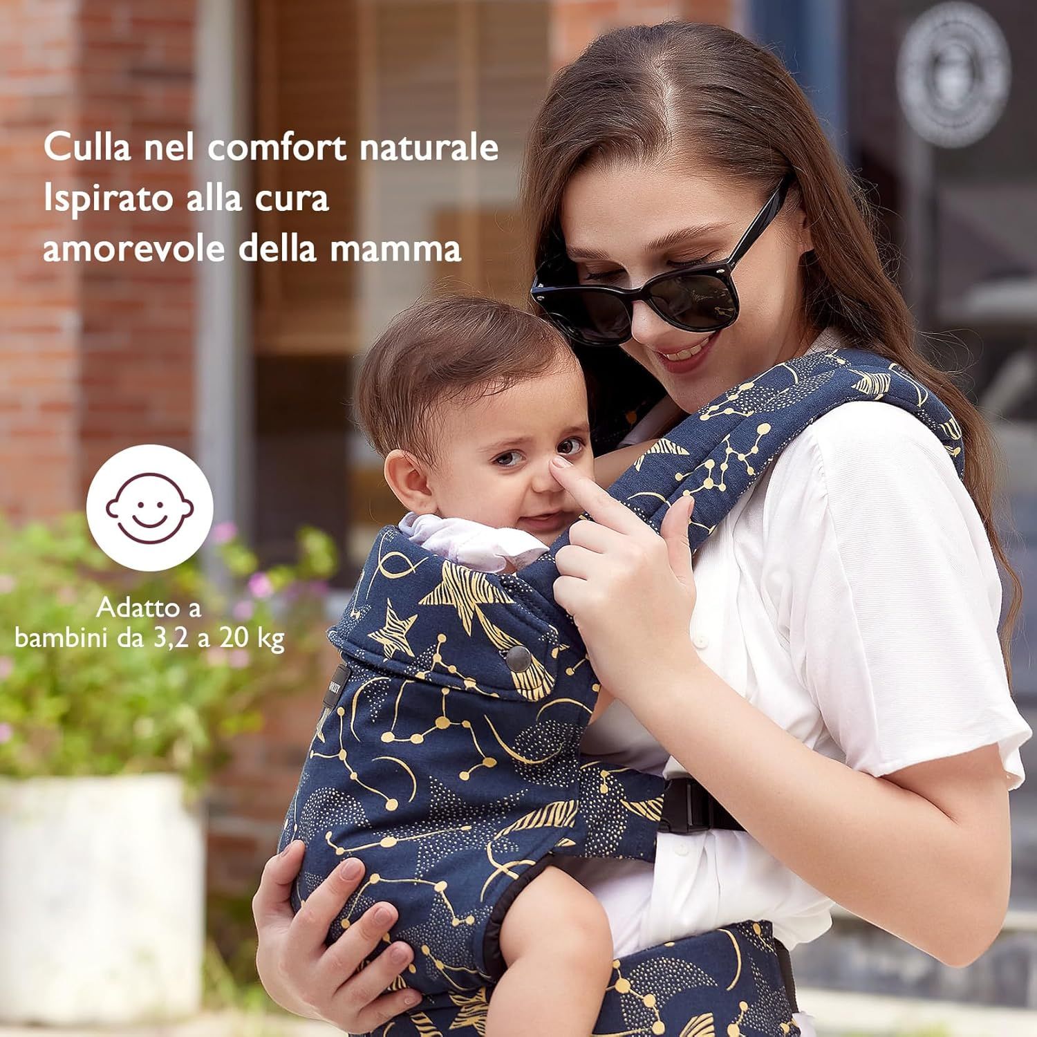 Momcozy Marsupio per Bambini Leggero e Traspirante con Stelle