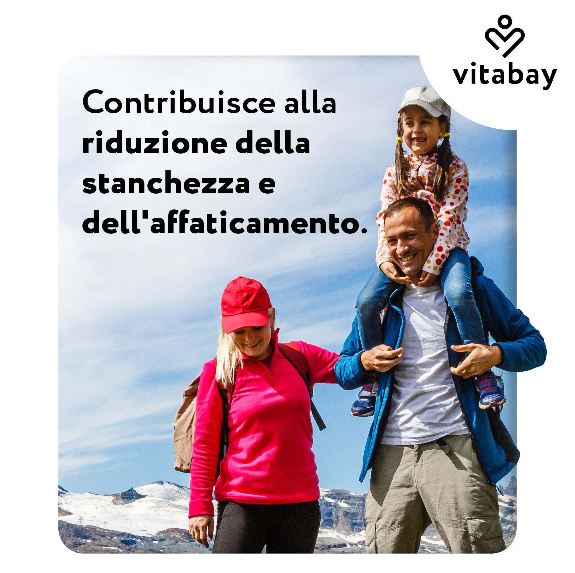 Famiglia in escursione, contribuisce alla riduzione della stanchezza.