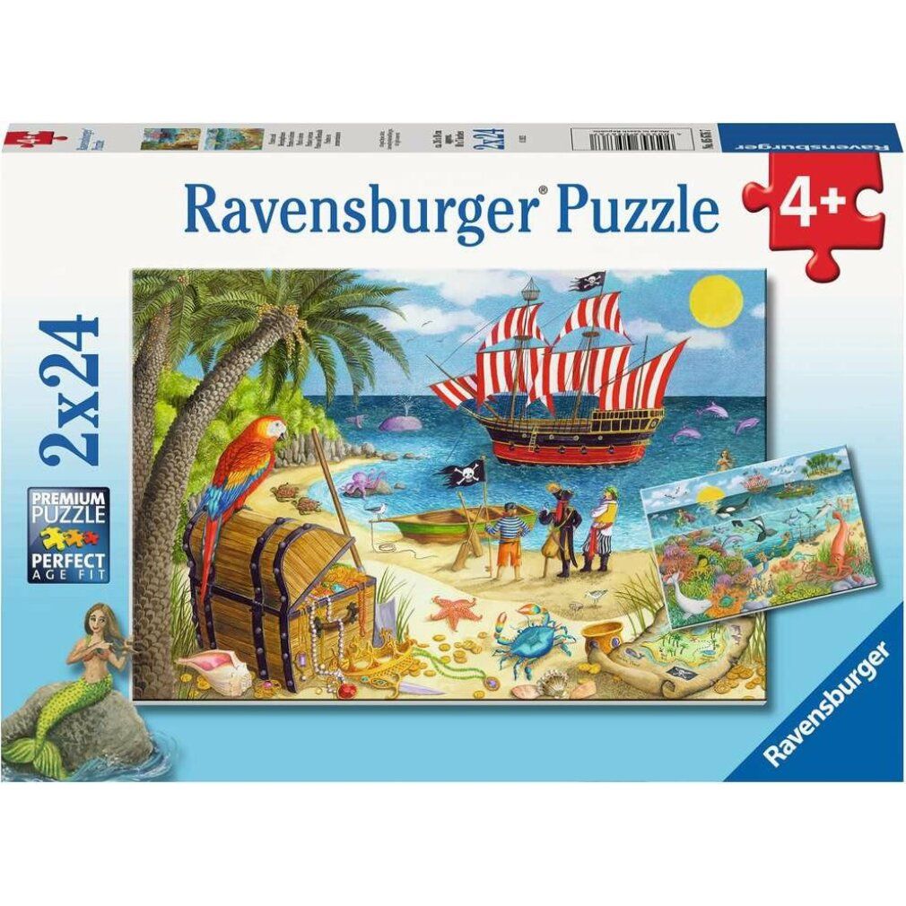 Puzzle ravensburger Pirati e Sirene 2x24 pezzi