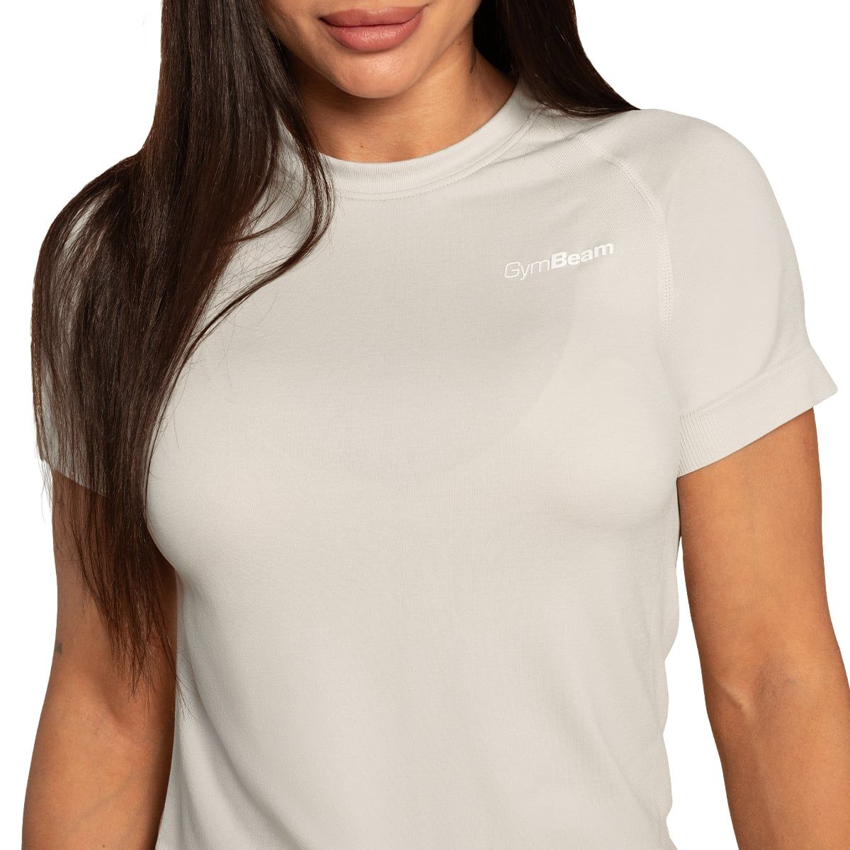 GymBeam T-shirt donna Pulse X Running grigia in nylon a manica corta