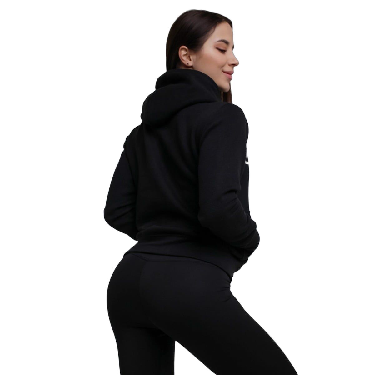 GymBeam Felpa donna con cappuccio regular Athlete nera