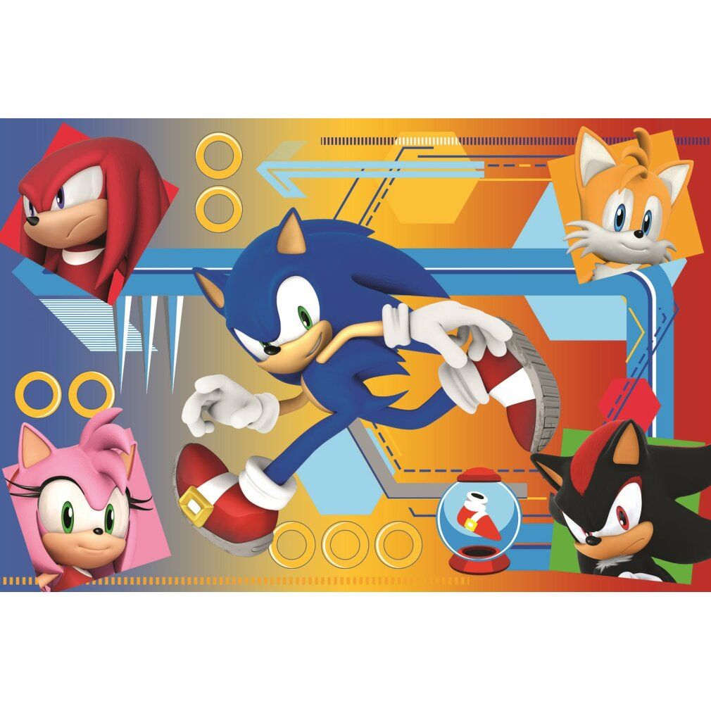 trefl Puzzle Sonic in azione 60 pezzi