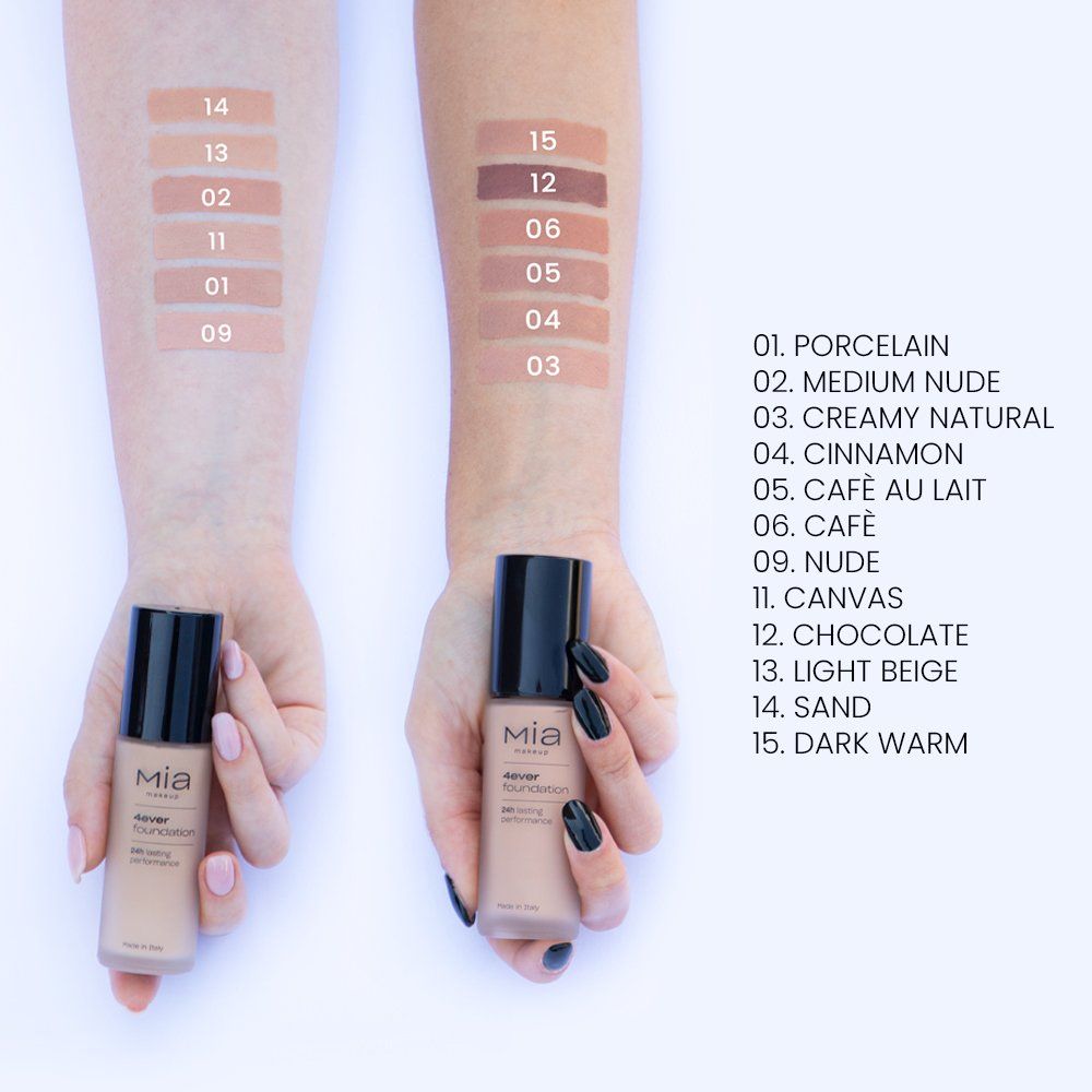 Mia Makeup 4ever fondotinta long-lasting alta coprenza