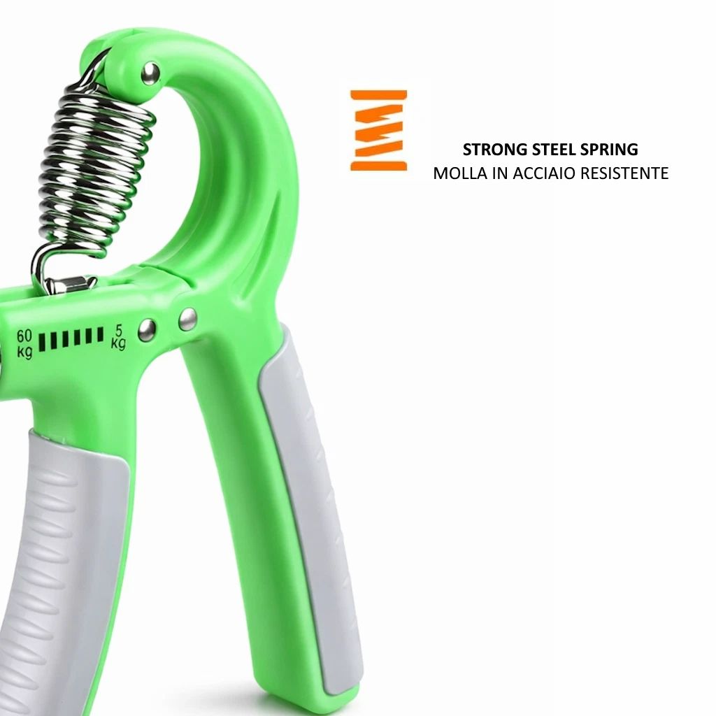 Allenatore manuale Hand Grip Regolabile 5 – 60 Kg  2 pz