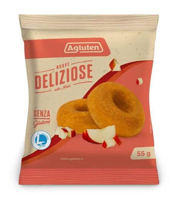 Merendine Le Deliziose alle Mele Monoporzione Senza Glutine 55g - Agluten
