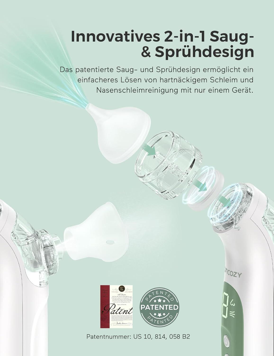 Aspiratore nasale elettrico per bambini Momcozy BreezyClear