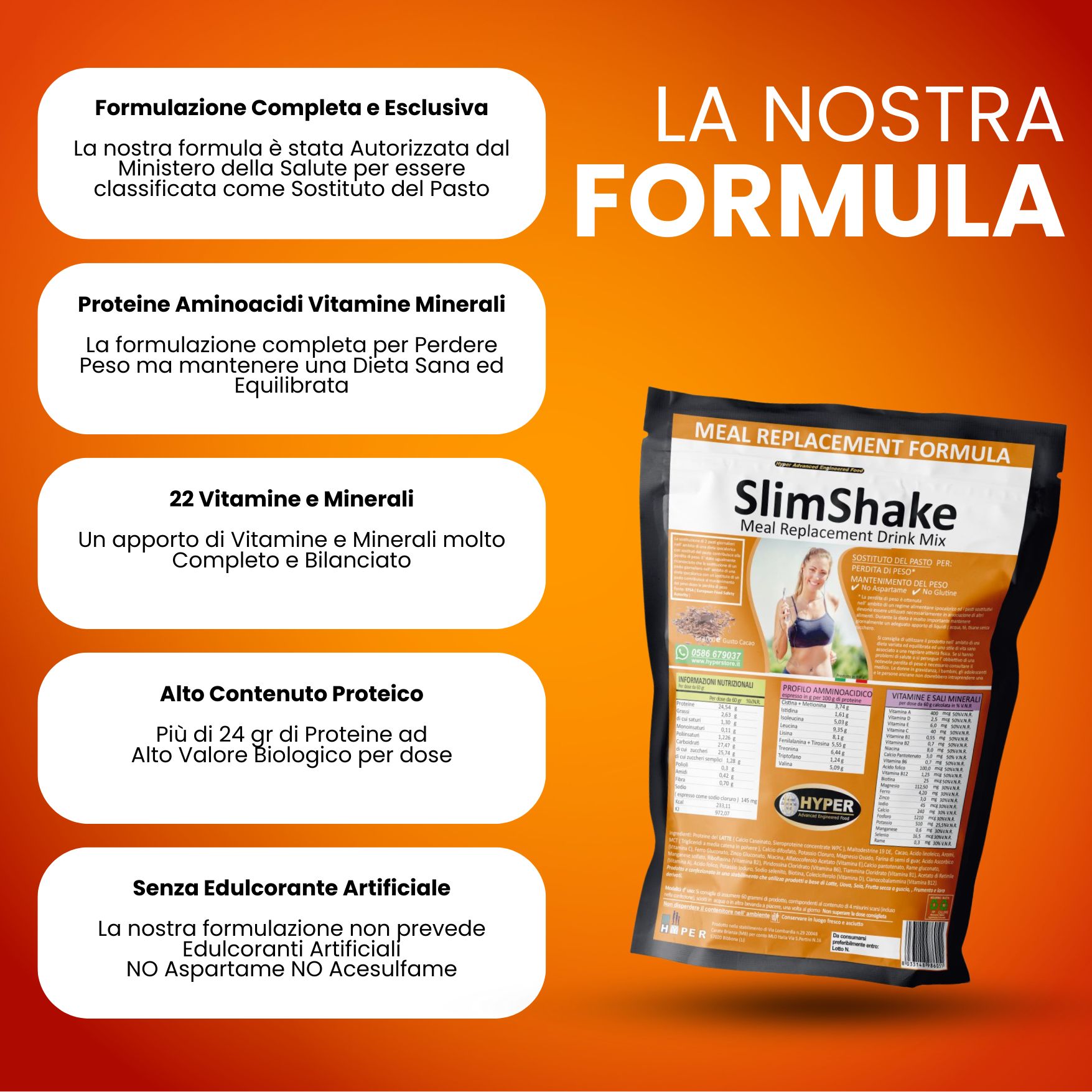 HYPER sostituto di pasto Slim Shake Cacao