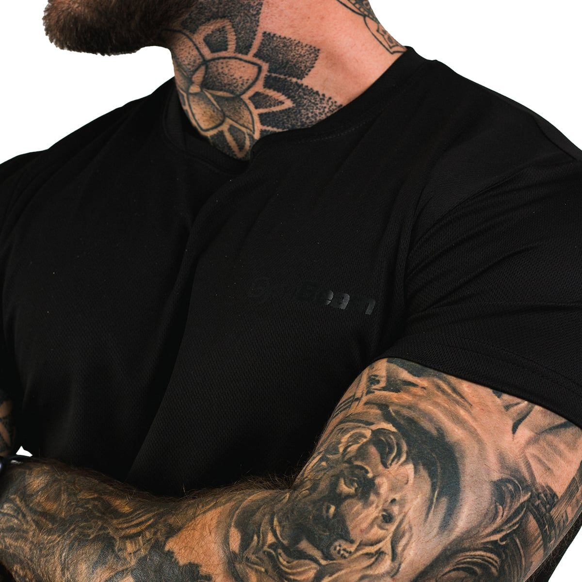 GymBeam T-shirt uomo TRN regular nera