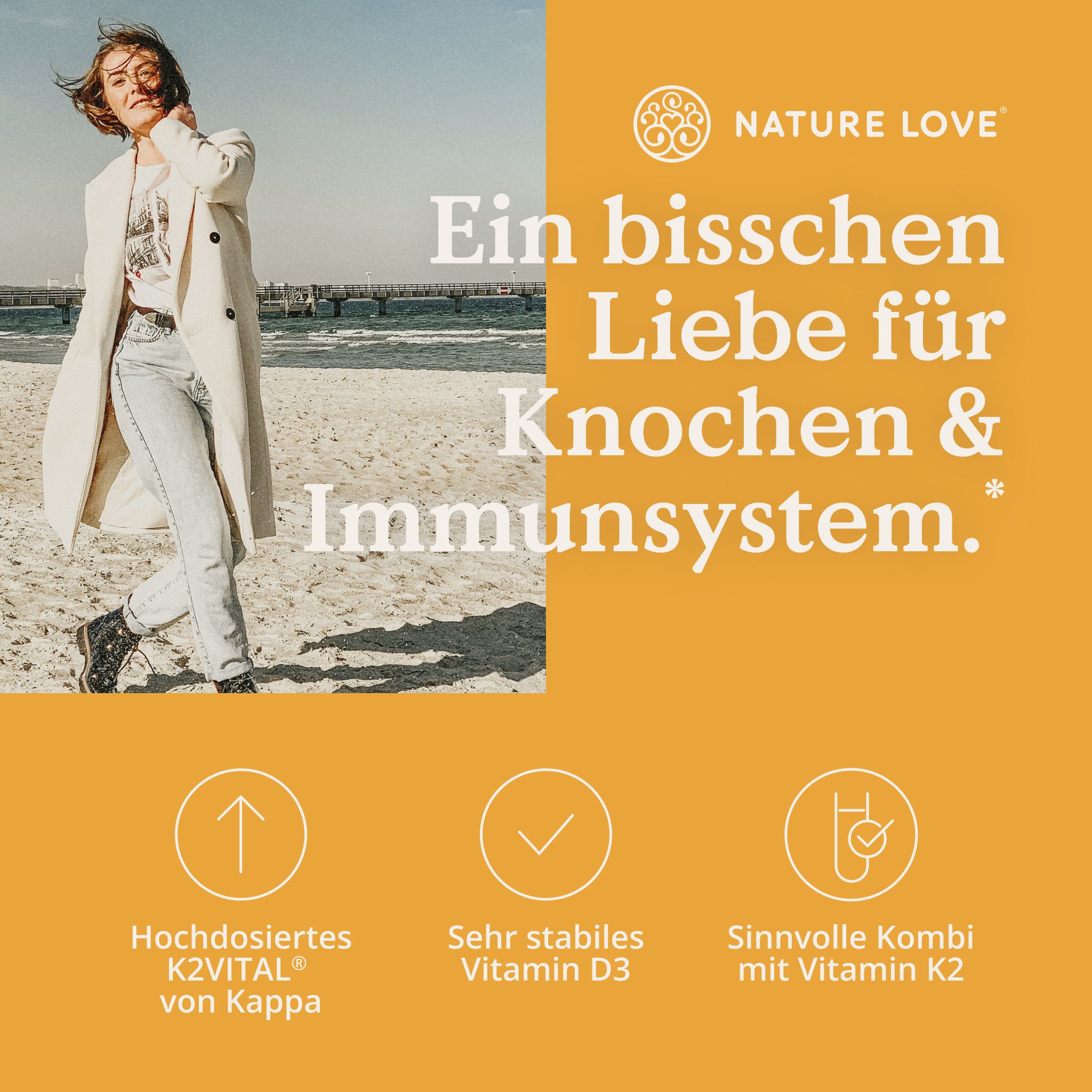 NATURE LOVE® Vitamina D3 e K2