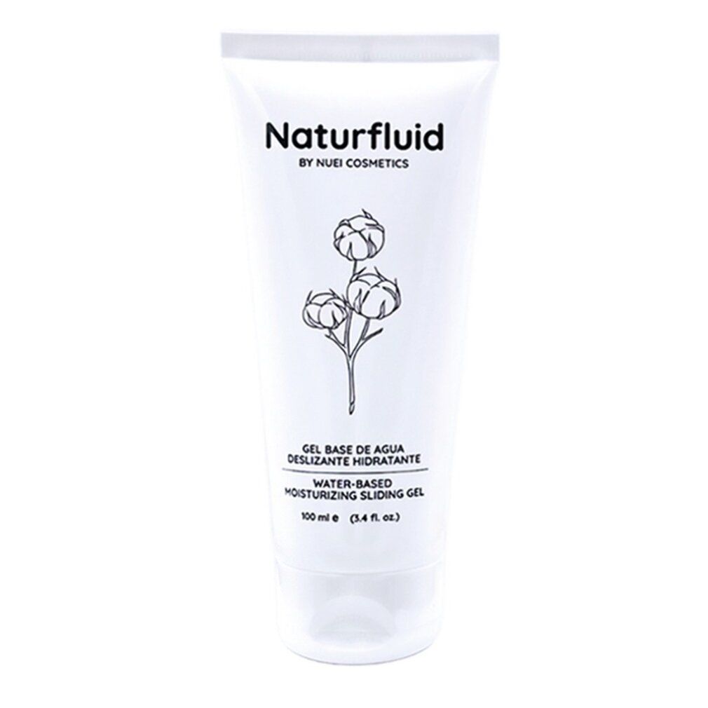 Tubo bianco di gel lubrificante Naturfluid a base d'acqua, 100 ml.