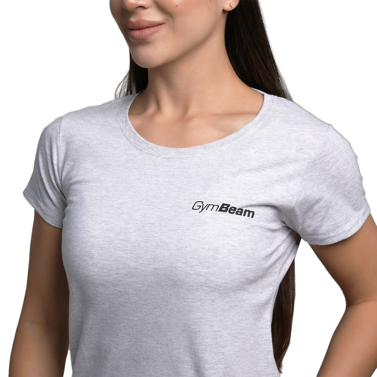 GymBeam T-shirt donna Basic regular a manica corta grigio melange