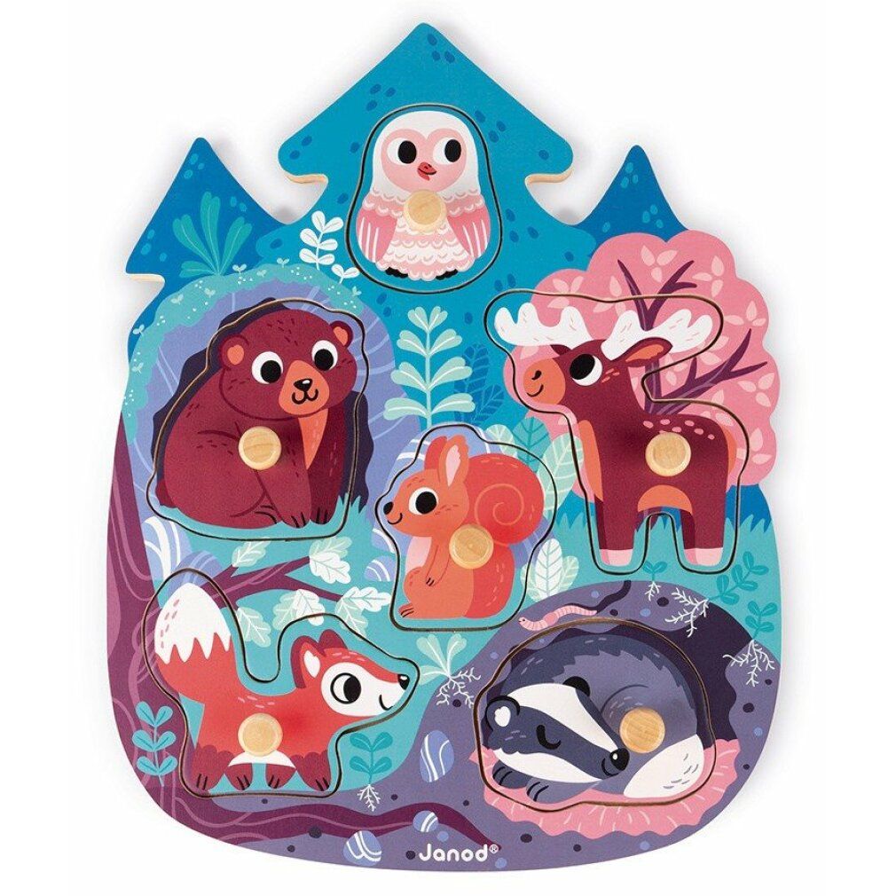 Puzzle in legno janod foresta