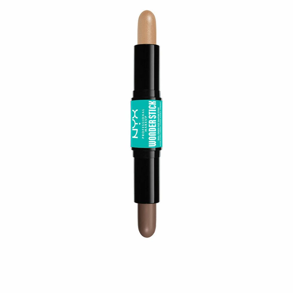 Stick doppio contouring. Lato chiaro e scuro. Penna nera con fascia turchese. Scritta: NYX PROFESSIONAL MAKEUP WONDER STICK.