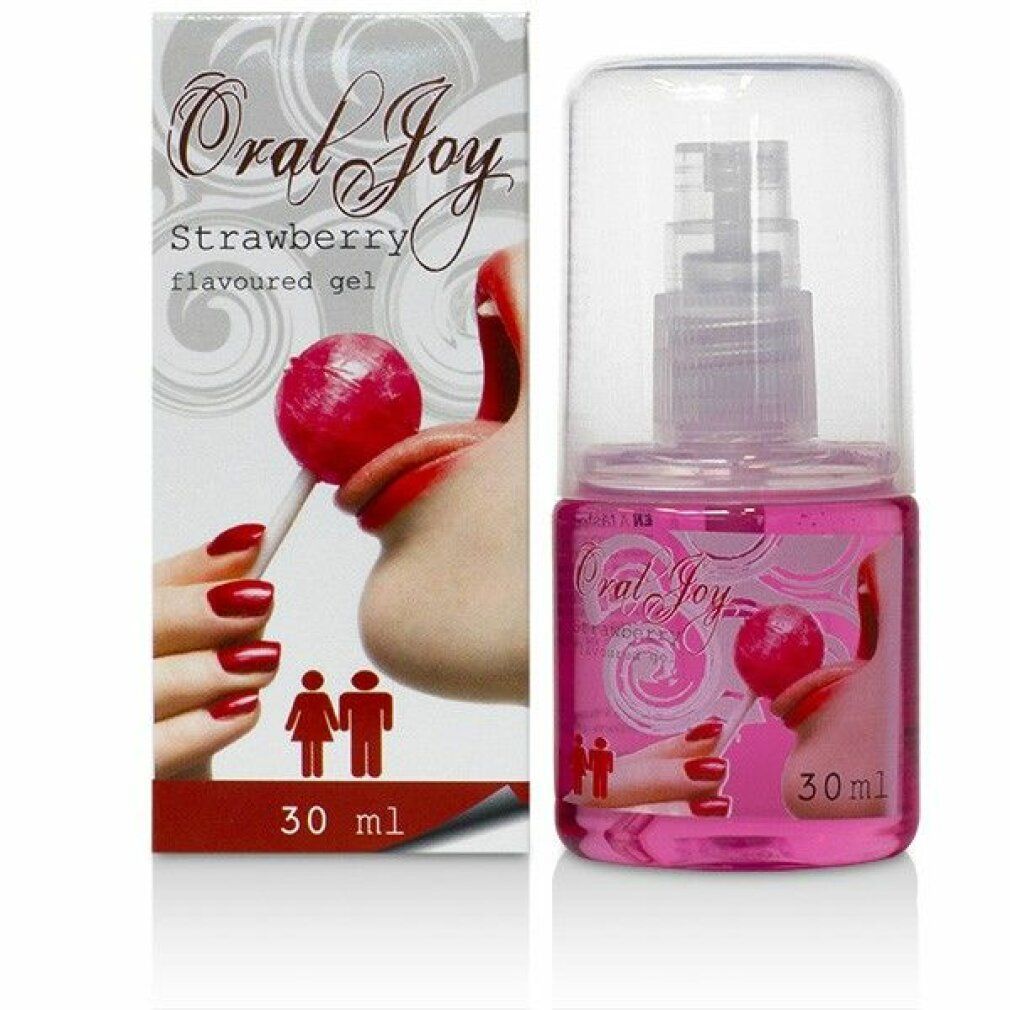 Gel Oral Joy Fragola in flacone da 30ml con erogatore, accanto alla confezione.
