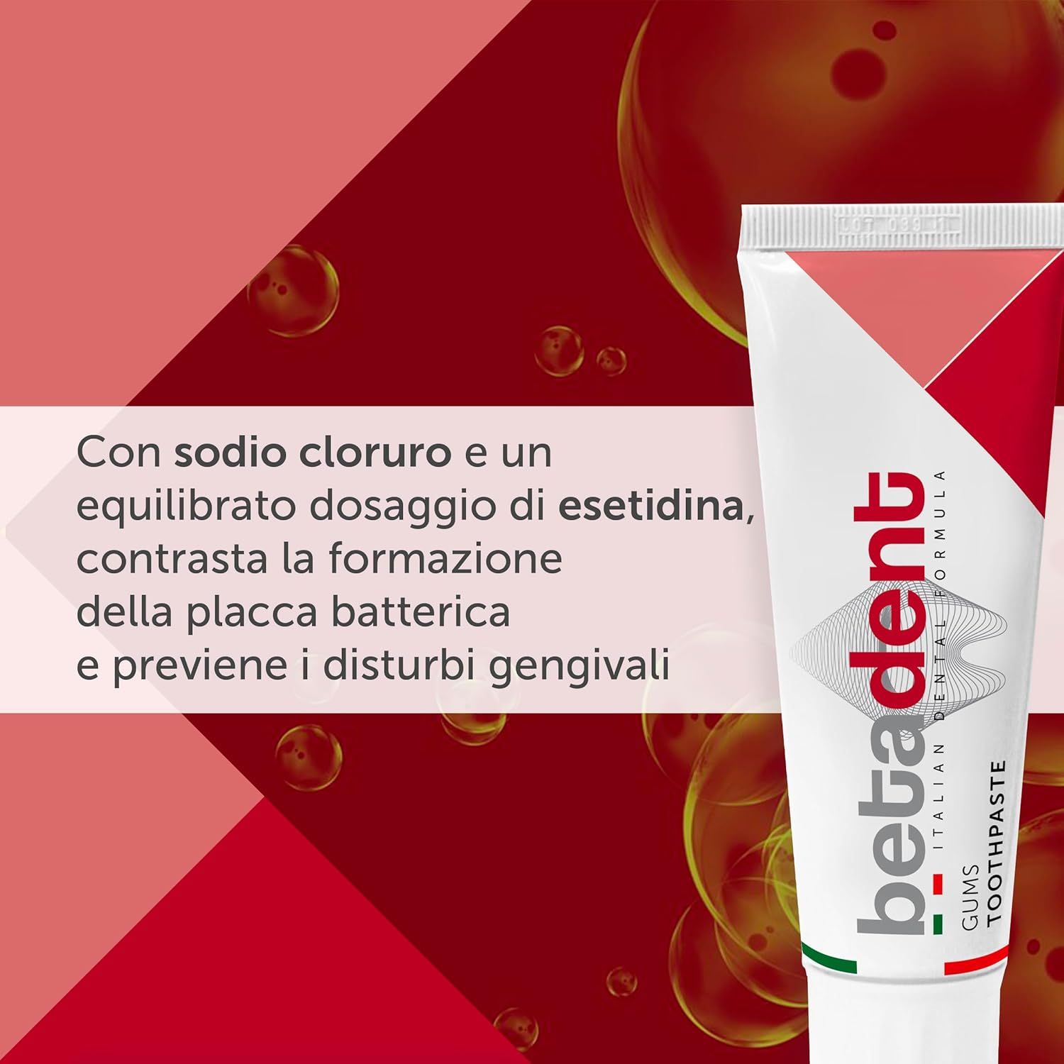 BETADENT - Dentifricio Gums - Gengive Sensibili infiammate irritate - Ripara e Protegge