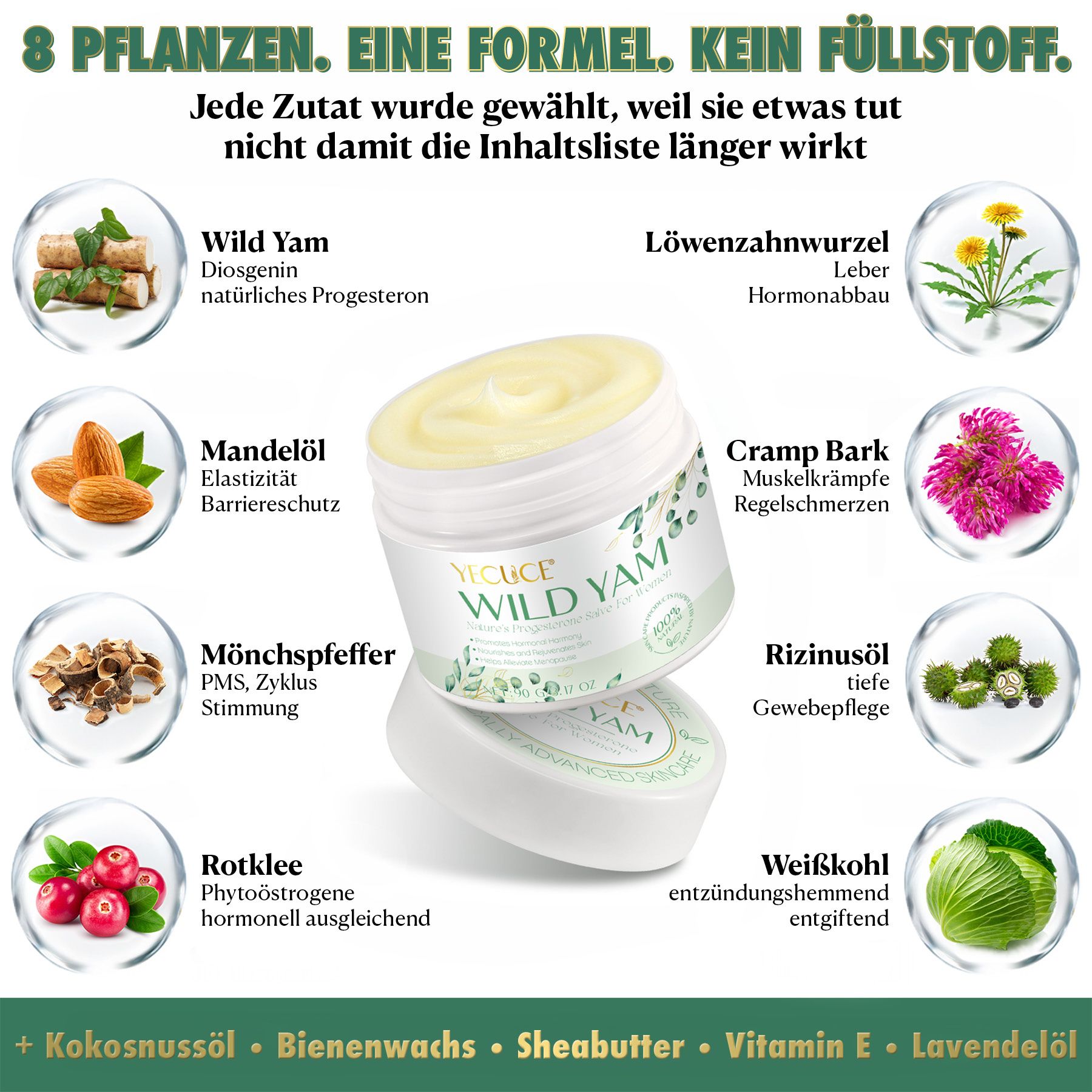 P-Beauty Crema da giornoall'igname selvatico Crema viso per donna per l'equilibrio ormonale